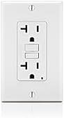 Leviton GFNT2 - W Self - Test SmartlockPro Slim GFCI Non - Tamper - Resistant Receptacle with LED Indicator, Wallplate Included, 20 - Amp, White - Stu's Home Improvement Outlet