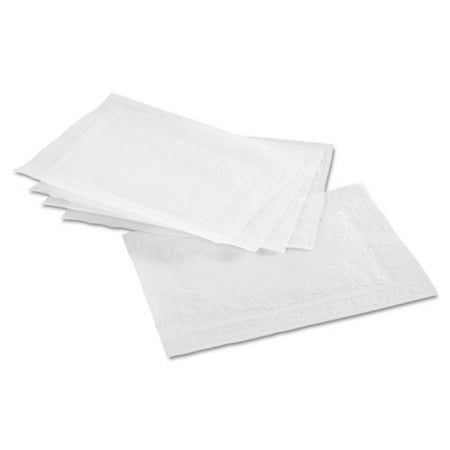 Classic Embossed Straight Edge Placemats 10 x 14, White, 1,000/Carton - Stu's Home Improvement Outlet