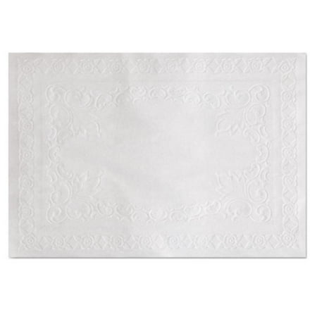 Classic Embossed Straight Edge Placemats 10 x 14, White, 1,000/Carton - Stu's Home Improvement Outlet