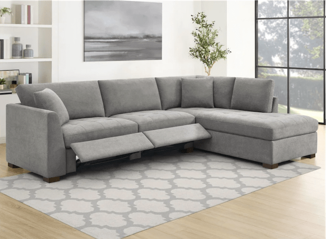 Thomasville Miles Fabric Sectional with Power Footrest - Stu's Home Improvement Outlet