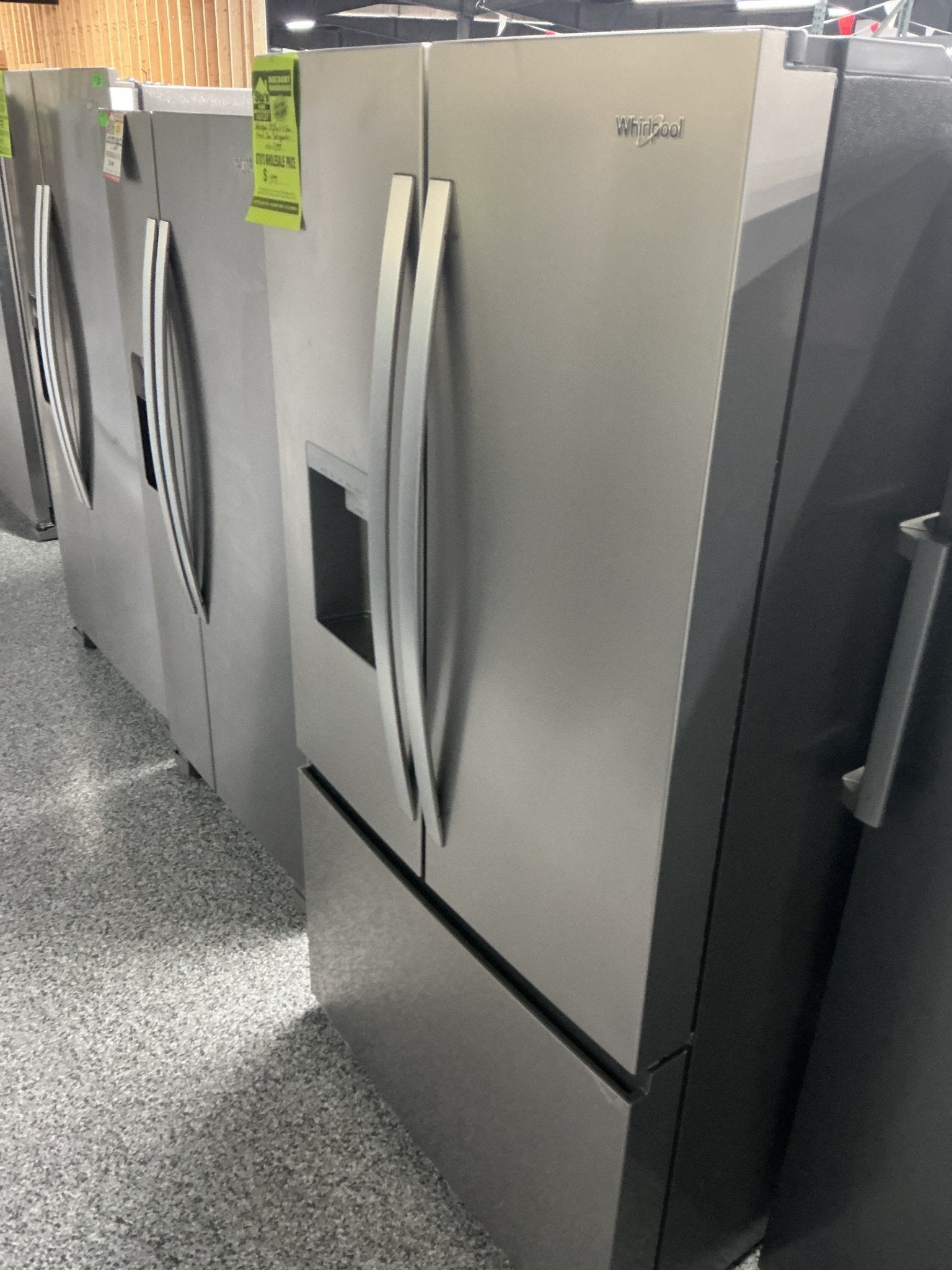 Whirlpool Standard - Depth 29.58 - cu ft 3 - Door French Door Refrigerator with Ice Maker with Water and Ice Dispenser ( Fingerprint Resistant Stainless Finish ) ENERGY STAR Certified (wrff3536sz) - Stu's Home Improvement Outlet