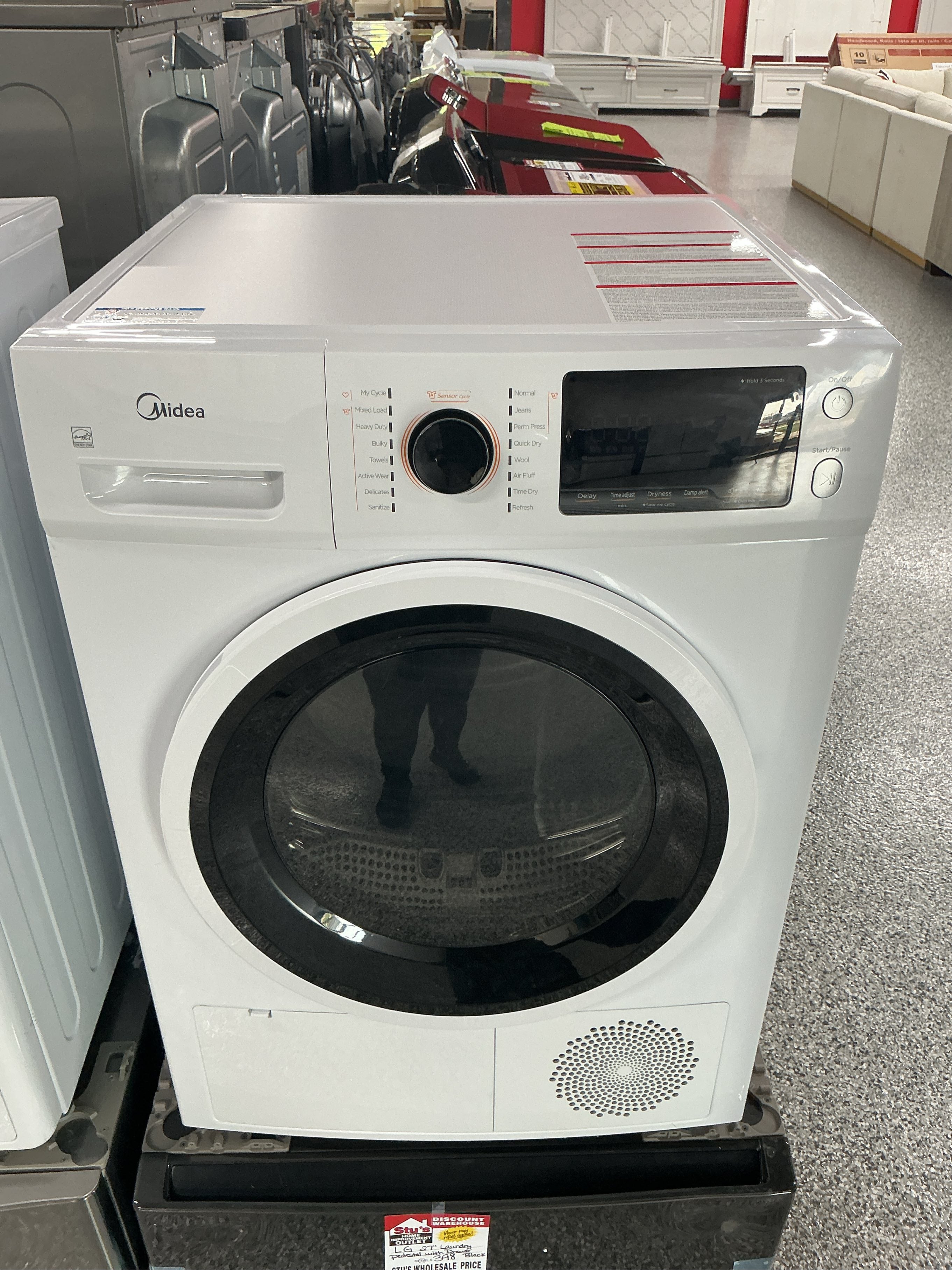 Midea Medium Stackable Ventless Heat Pump Electric Dryer ( White ) Energy Star Certified