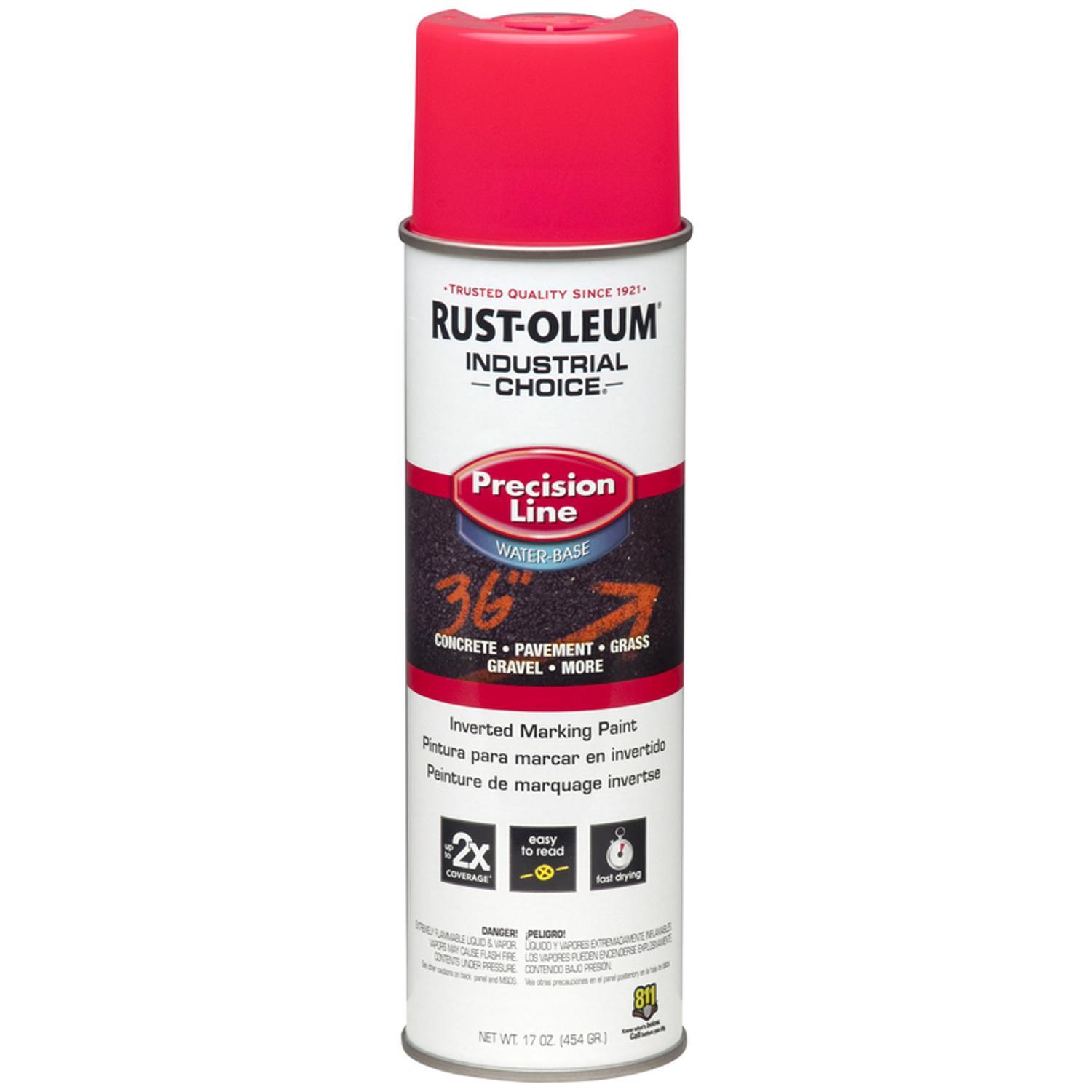 Rust - Oleum Industrial Choice Fluorescent Pink Inverted Marking Paint 17 oz - Stu's Home Improvement Outlet