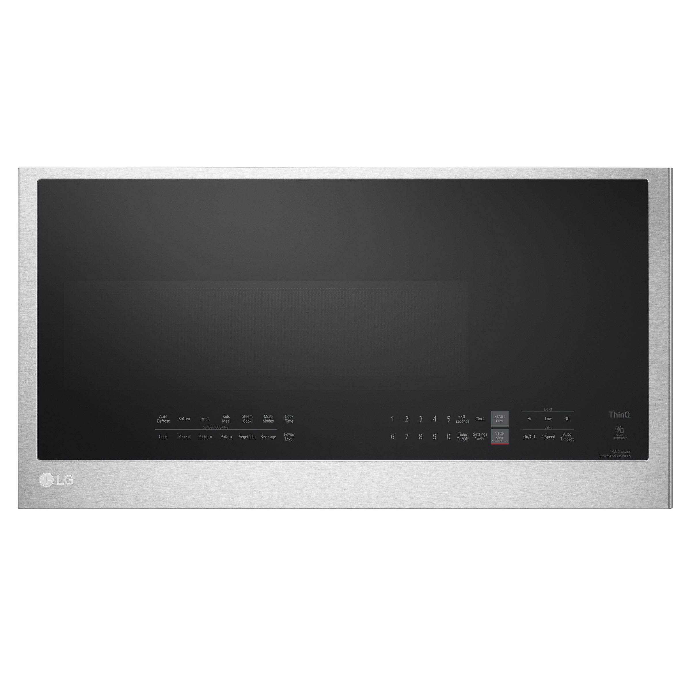 LG 2.0 cu. ft. Smart Wi-Fi Enabled Over-the-Range Microwave Oven with EasyClean (MVEL2033F)