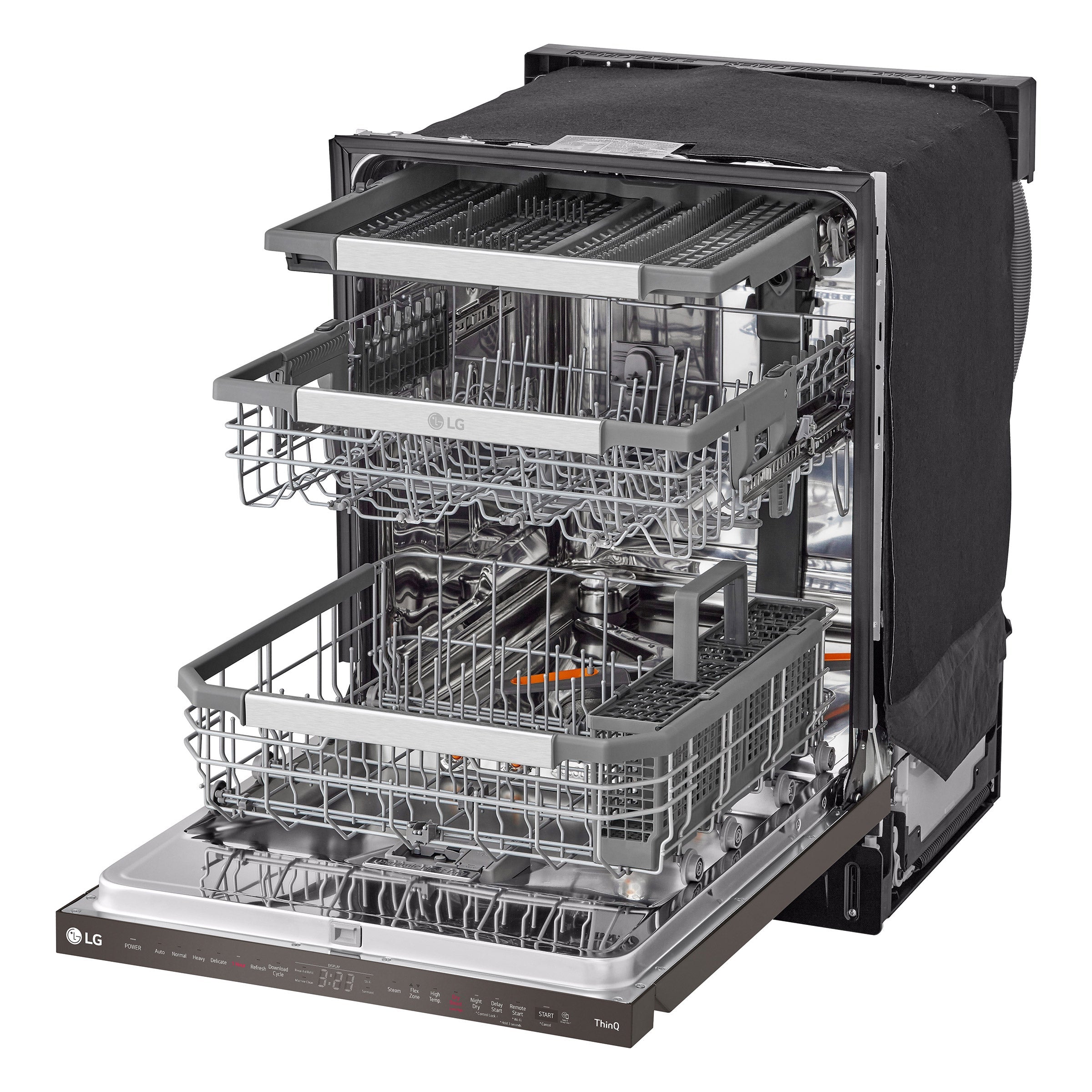 LG Top Control Wi-Fi Enabled Pocket Handle Dishwasher with 1-Hour Wash & Dry, QuadWash Pro, TrueSteam and Dynamic Heat Dry
