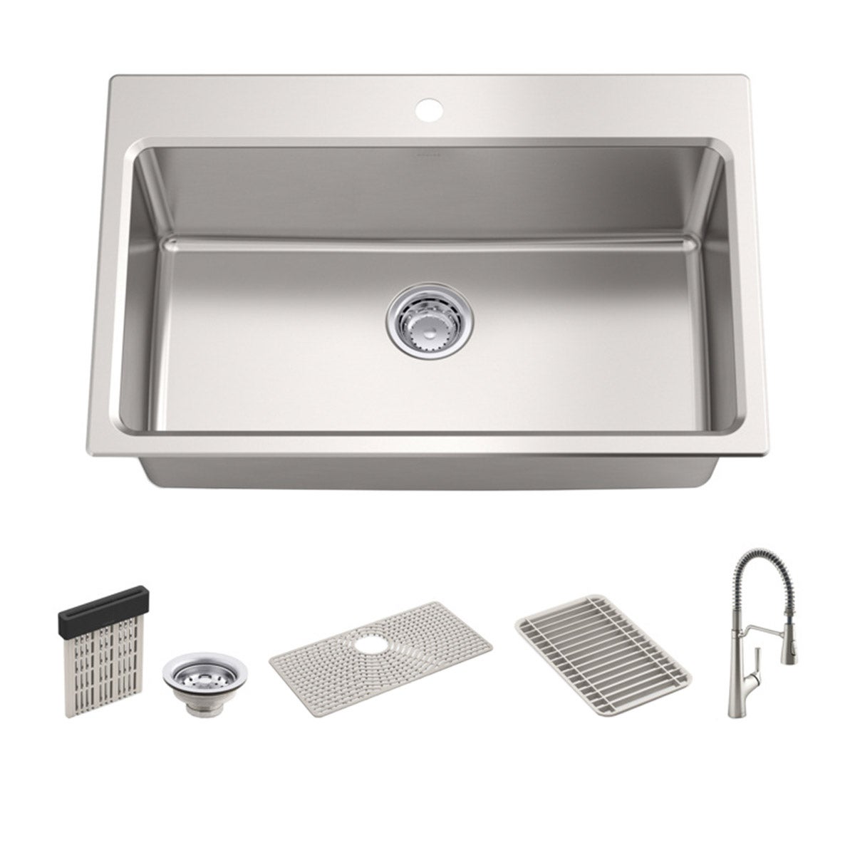 Kohler Pro - Function Kitchen Sink Kit - With Vibrant Stainless or Matte Black Faucet - Stu's Home Improvement Outlet