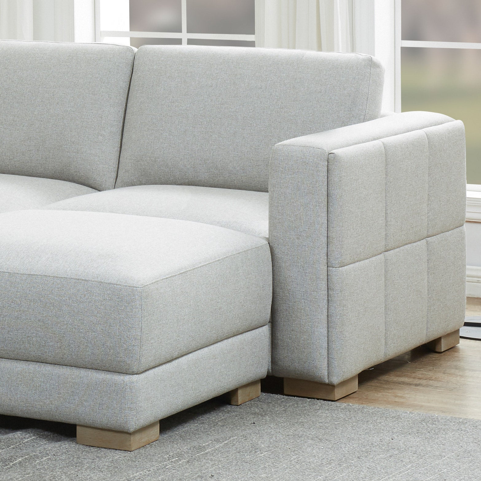 Drayden Fabric Sectional with Ottoman - Stu's Home Improvement Outlet