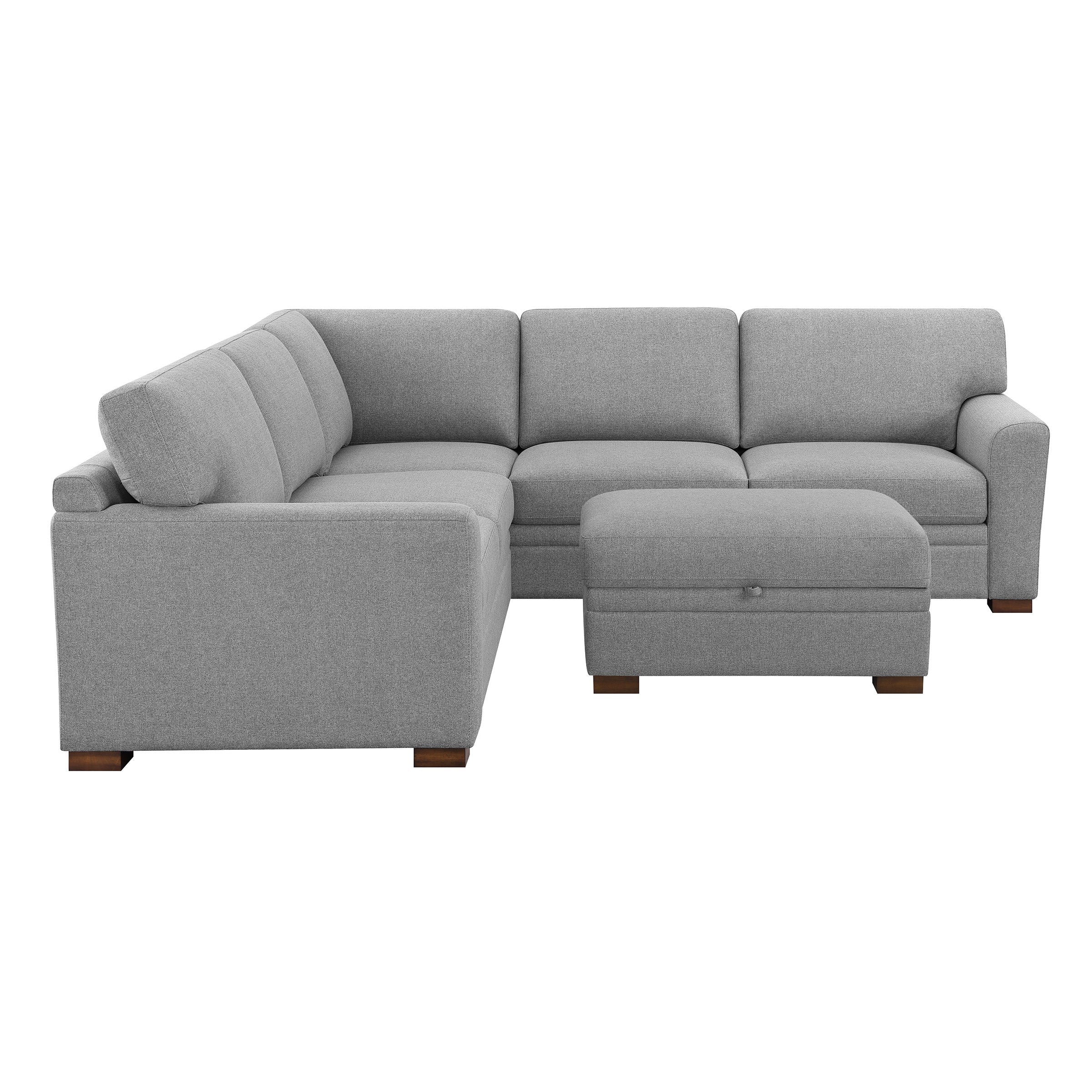 Langdon Fabric Sectional with Storage Ottoman