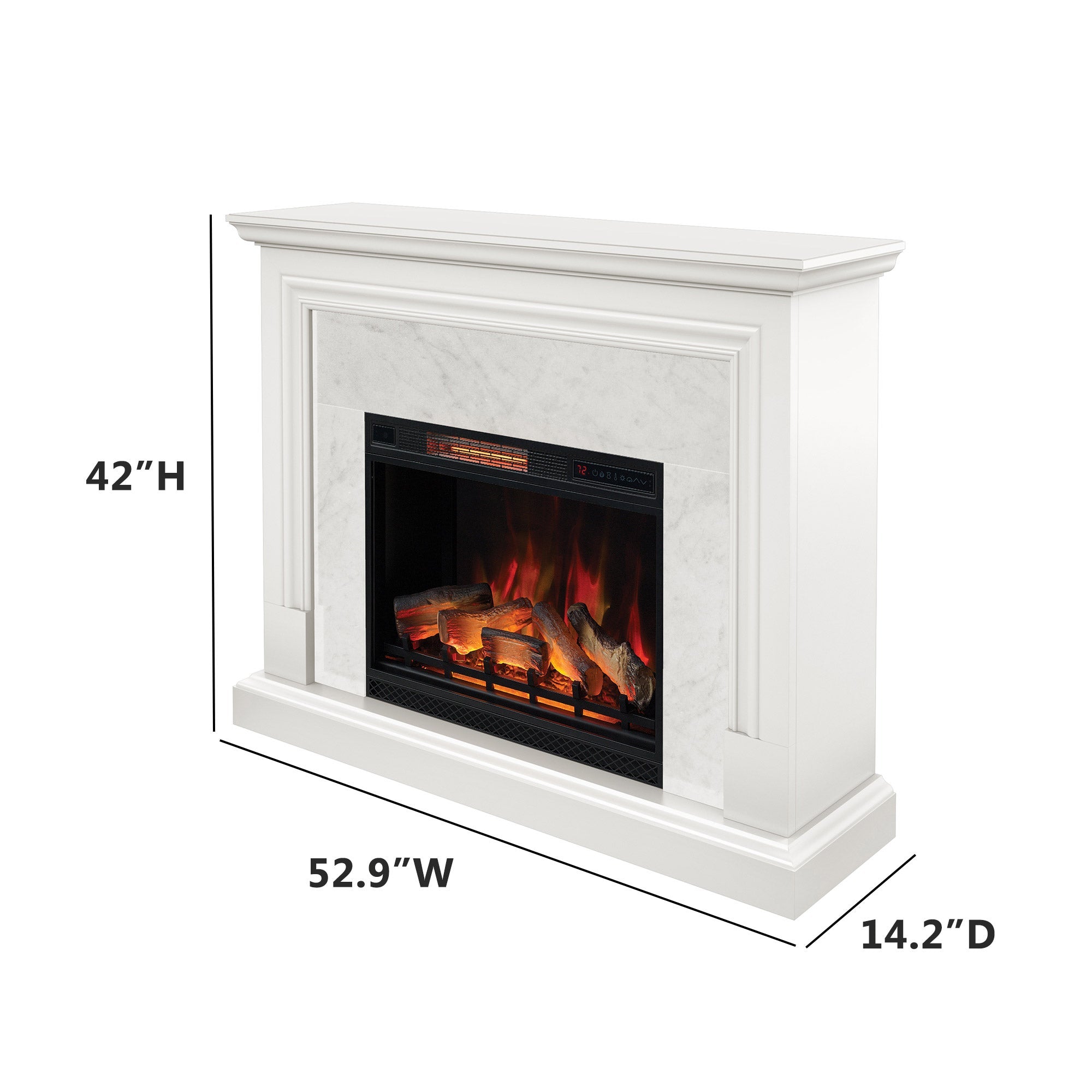 Tresanti Cassandra 52.9" Mantel with ClassicFlame Electric Fireplace - Stu's Home Improvement Outlet