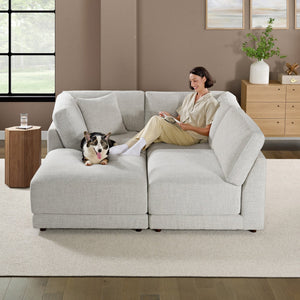 Dayna 4 - piece Fabric Modular Sectional - Stu's Home Improvement Outlet