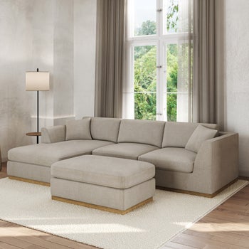 Henredon Caley Reversible Sofa Chaise with Ottoman - Stu's Home Improvement Outlet