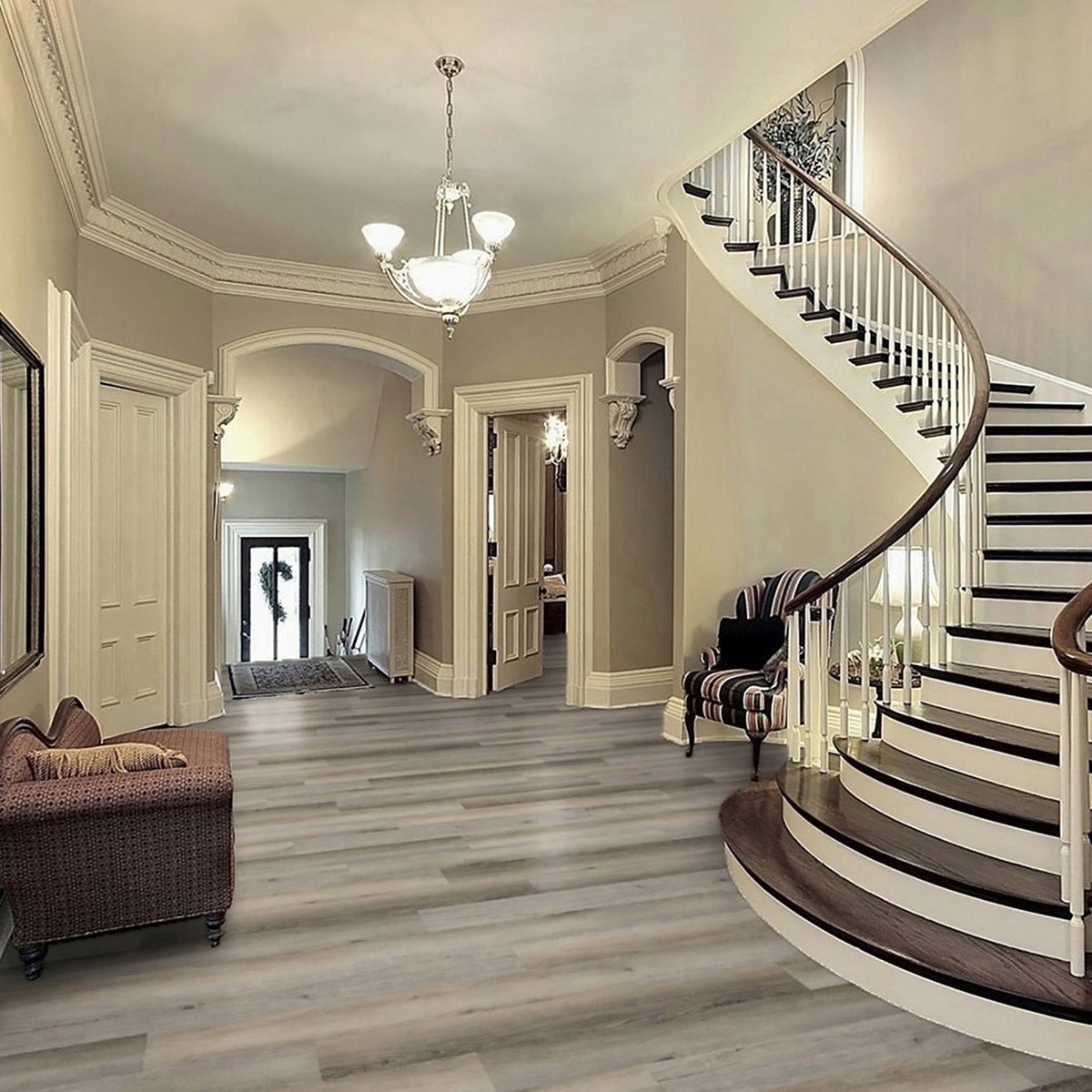 United Weavers Flooring St. Augustine 9"x 60" Waterproof Luxury Vinyl Plank - 7.5 MM Thick with 22 Mil Wear Layer, 22.39 sq.ft/ctn rio grande