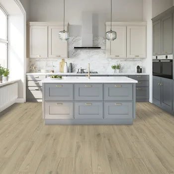 Mohawk Home 6MM Thick x 8.9in x 46.5in 22 mil Waterproof Luxury Vinyl Plank Flooring (14.35 sq ft/ctn) Beckett Oak - Stu's Home Improvement Outlet