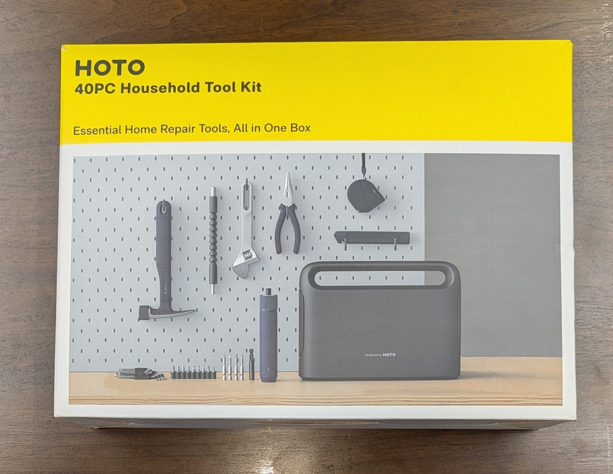 HOTO 40 - Piece Tool Kit, Household Essentials Tool Set w/Smart Electric Screwdriver (LED, 3 Torque) + 14 Tools & 26 Accessories | Pro - Grade Compact Organizer for Home Repairs, DIY - Stu's Home Improvement Outlet