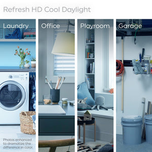 GE Refresh HD 60 - Watt EQ A19 Cool Daylight Medium Base (e - 26) Dimmable LED General Purpose Light Bulb (4 - Pack) - Stu's Home Improvement Outlet