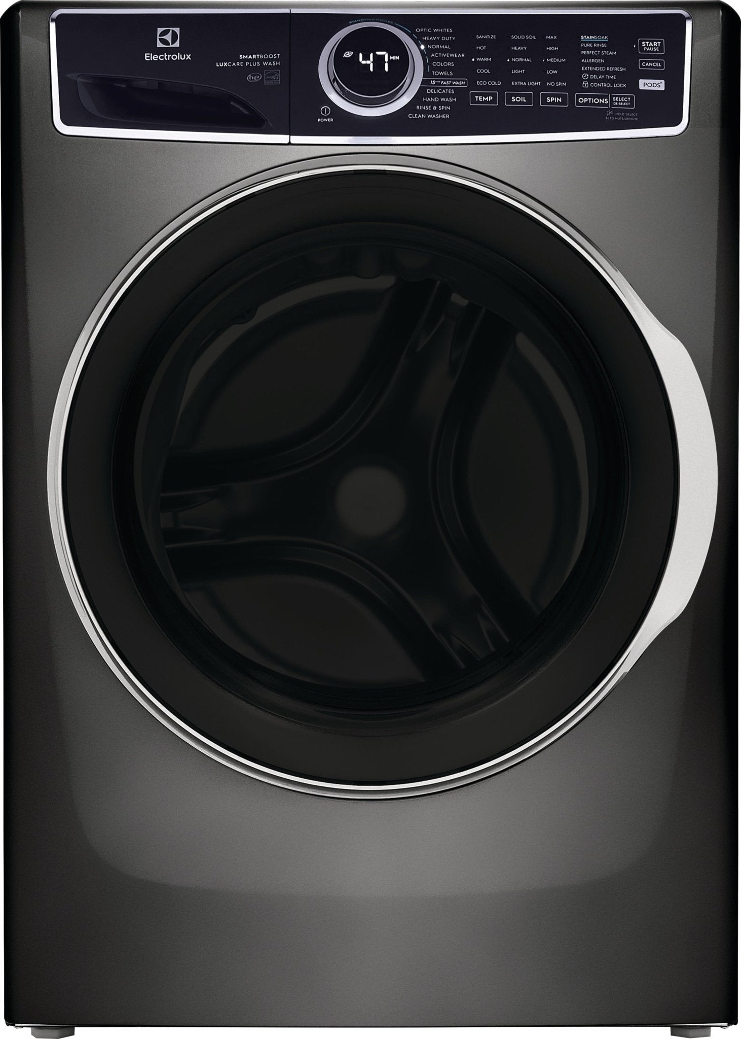 Electrolux Smartboost, Optic Whites and Pure Rinse 4.5 - cu ft High Efficiency Stackable Steam Cycle Front - Load Washer (Titanium) ENERGY STAR (ELFW7637AT) - Stu's Home Improvement Outlet