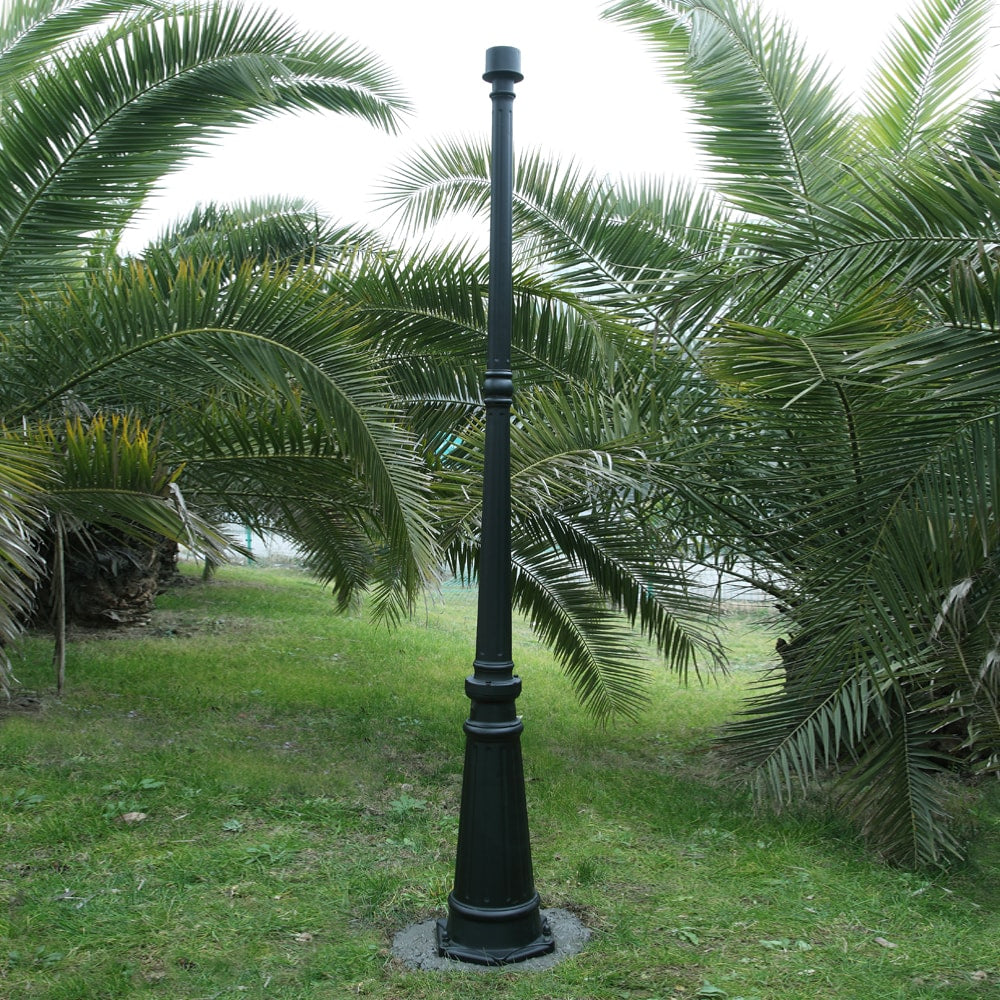 LUTEC 72-in Black Traditional Outdoor Pole