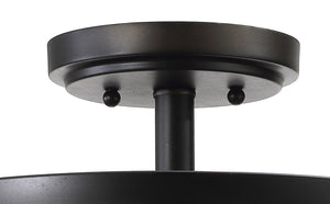 JONATHAN Y Sylvain 15.5" Metal LED Semi Mount 1 - Light 15.5 - in Oil Rubbed Bronze LED Semi Flush Mount Light - Stu's Home Improvement Outlet