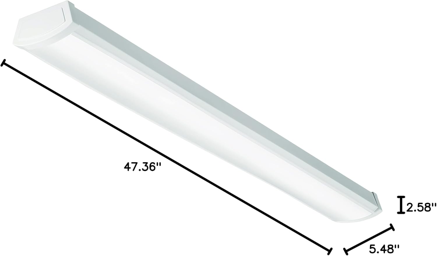 Lithonia Lighting FMLWL 48 840 4 ft. White LED Wraparound Flushmount, 4000K - Stu's Home Improvement Outlet