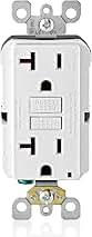 Leviton GFNT2 - W Self - Test SmartlockPro Slim GFCI Non - Tamper - Resistant Receptacle with LED Indicator, Wallplate Included, 20 - Amp, White - Stu's Home Improvement Outlet
