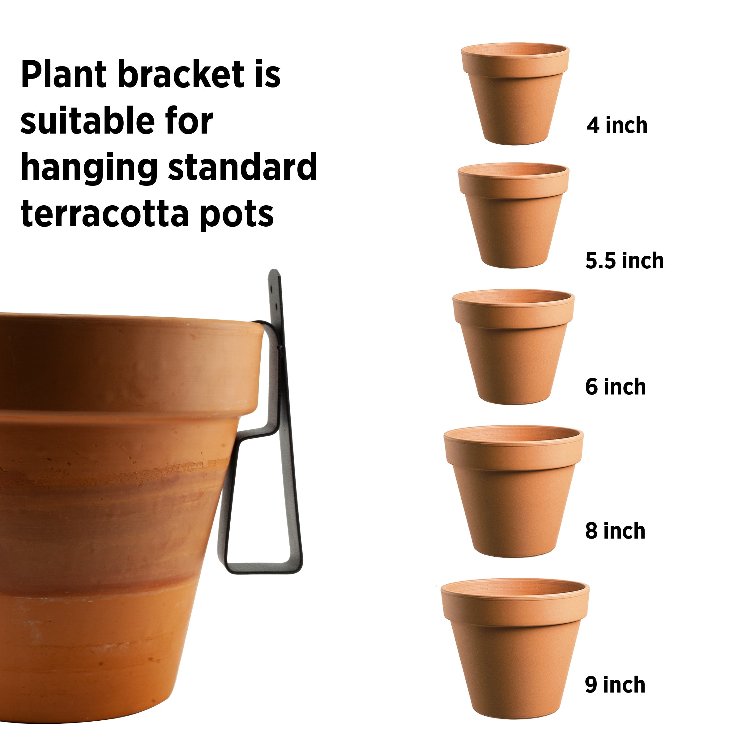 style selections hanging planter Style Selections Steel 1.73" Black Functional Plant Hanger