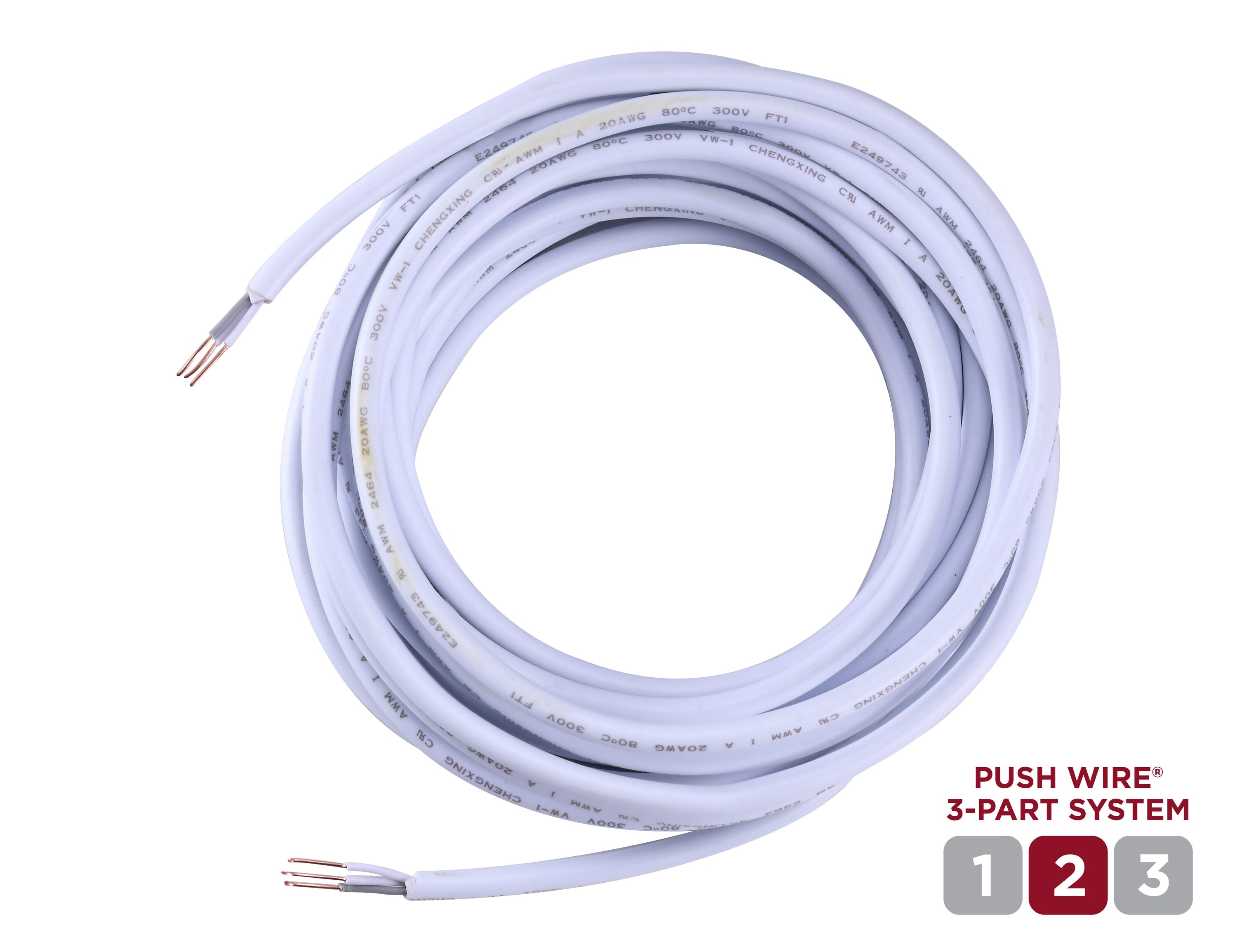 BLACK+DECKER White Linking Cord for Under Cabinet Lighting - Compatible with Push Connect System - UL Listed - Cut Custom Length - Easy Installation