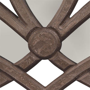 Eden Home 21" Transitional Wood Scroll Mirror in Brown/Distressed Gray - Stu's Home Improvement Outlet