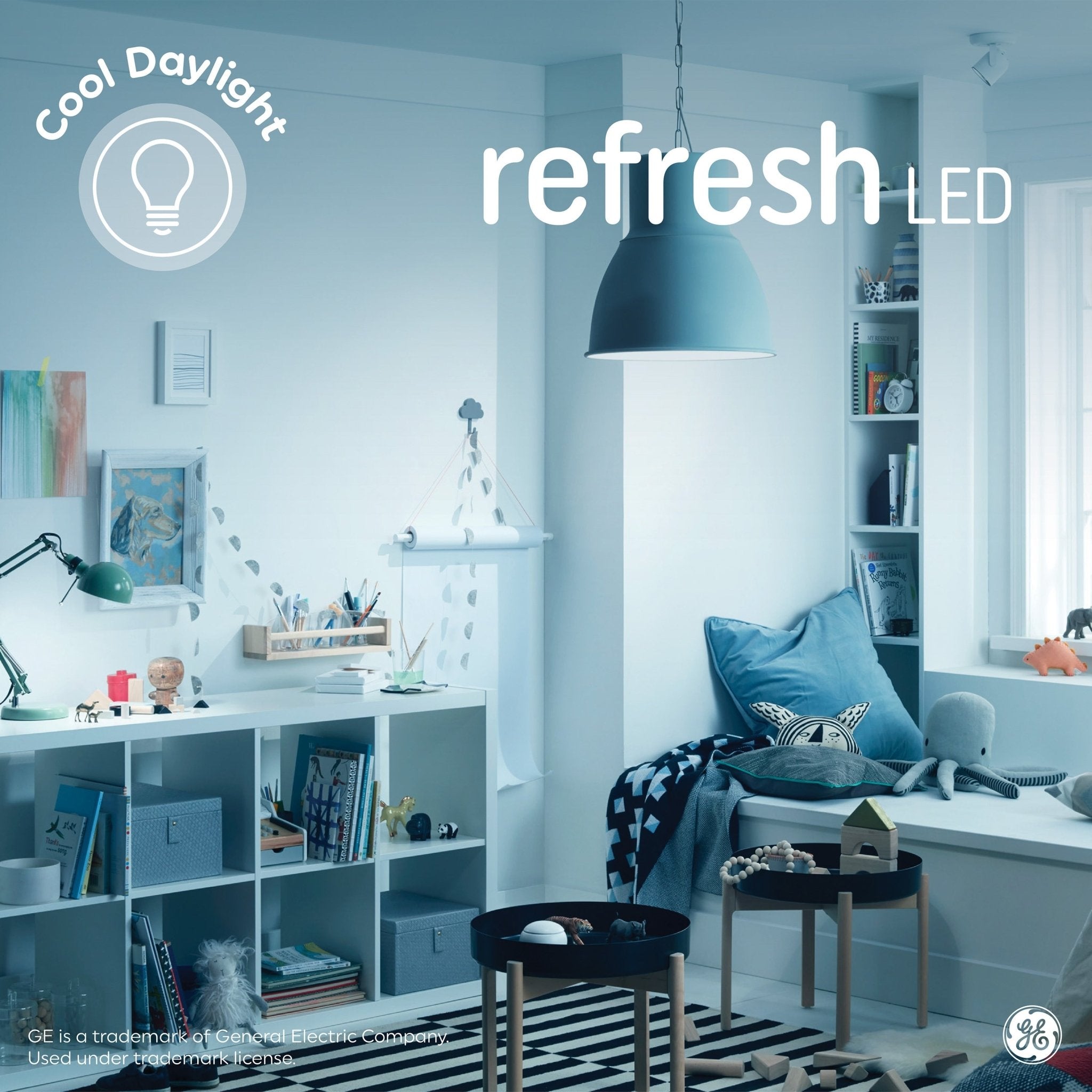 GE Refresh HD 60 - Watt EQ A19 Cool Daylight Medium Base (e - 26) Dimmable LED General Purpose Light Bulb (4 - Pack) - Stu's Home Improvement Outlet