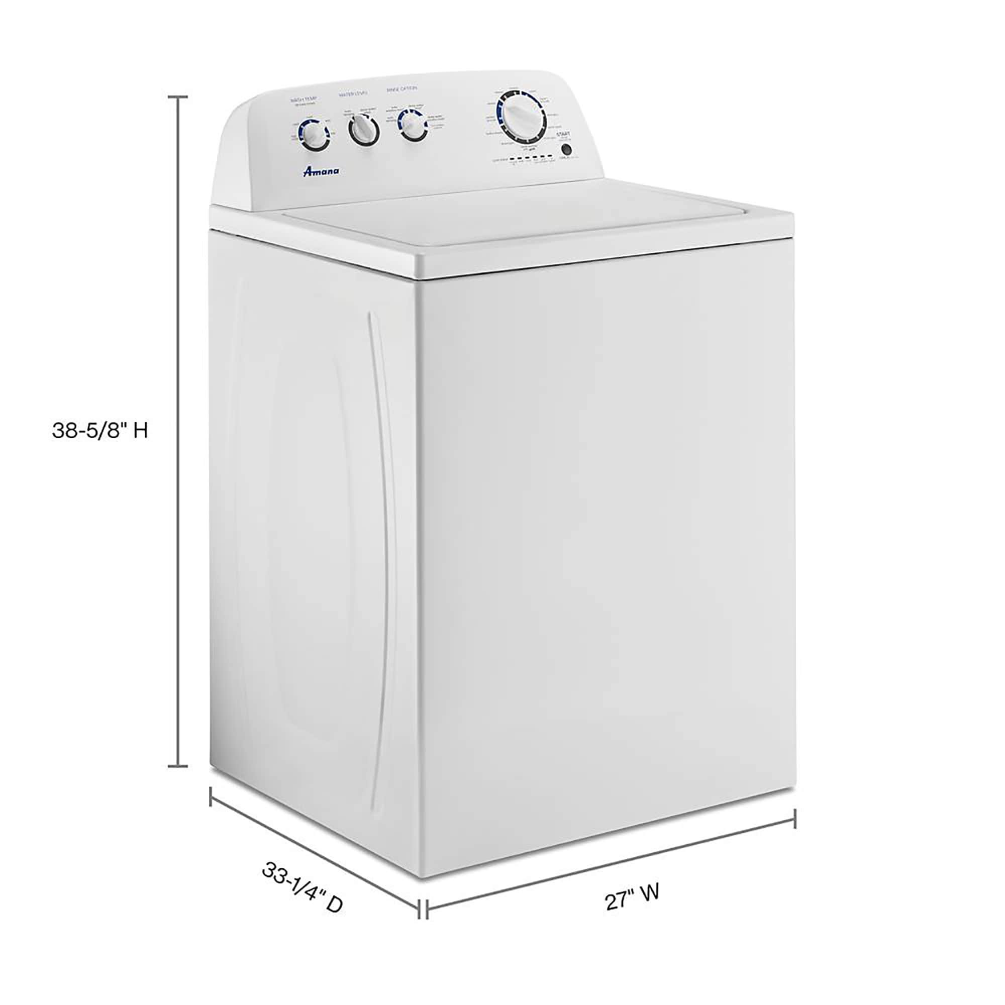 Amana 3.8 - Cu. Feet High Efficiency Agitator Top - Load Washer ( White ) (NTW4519JW) - Stu's Home Improvement Outlet