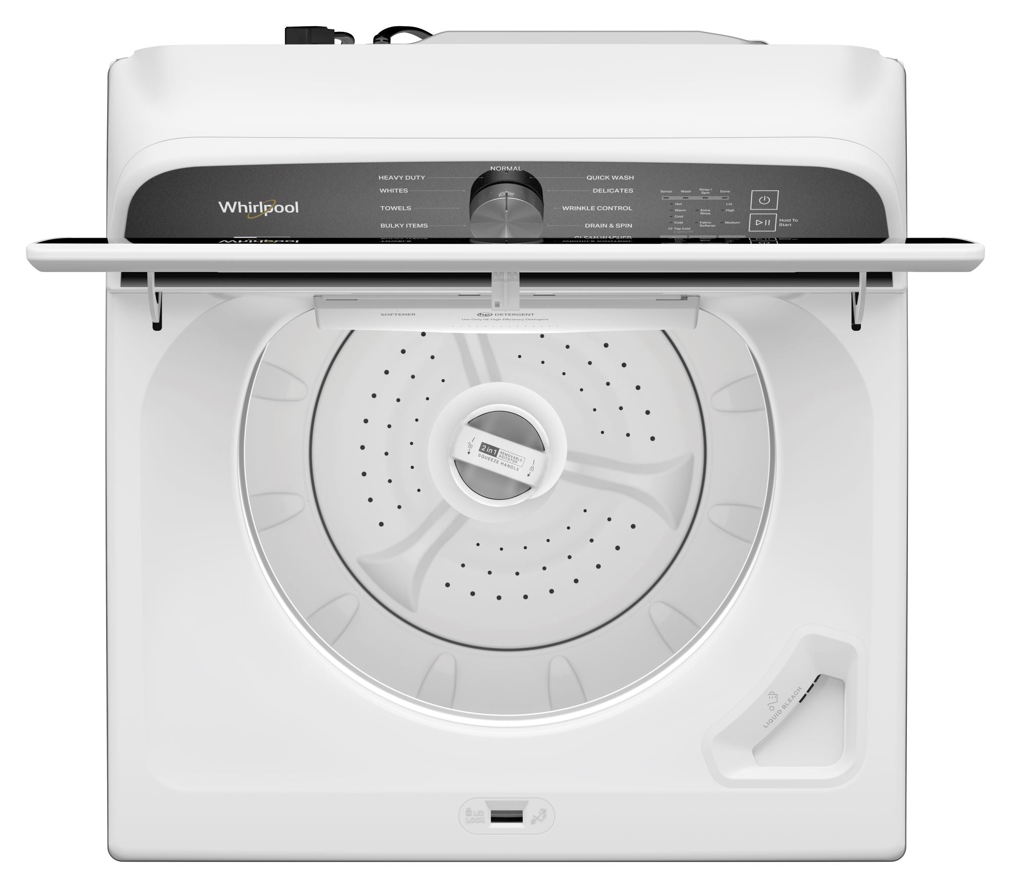 Whirlpool High Efficiency 2-piece removable agitator Extra Large Top-Load Washer ( White ) ENERGY STAR