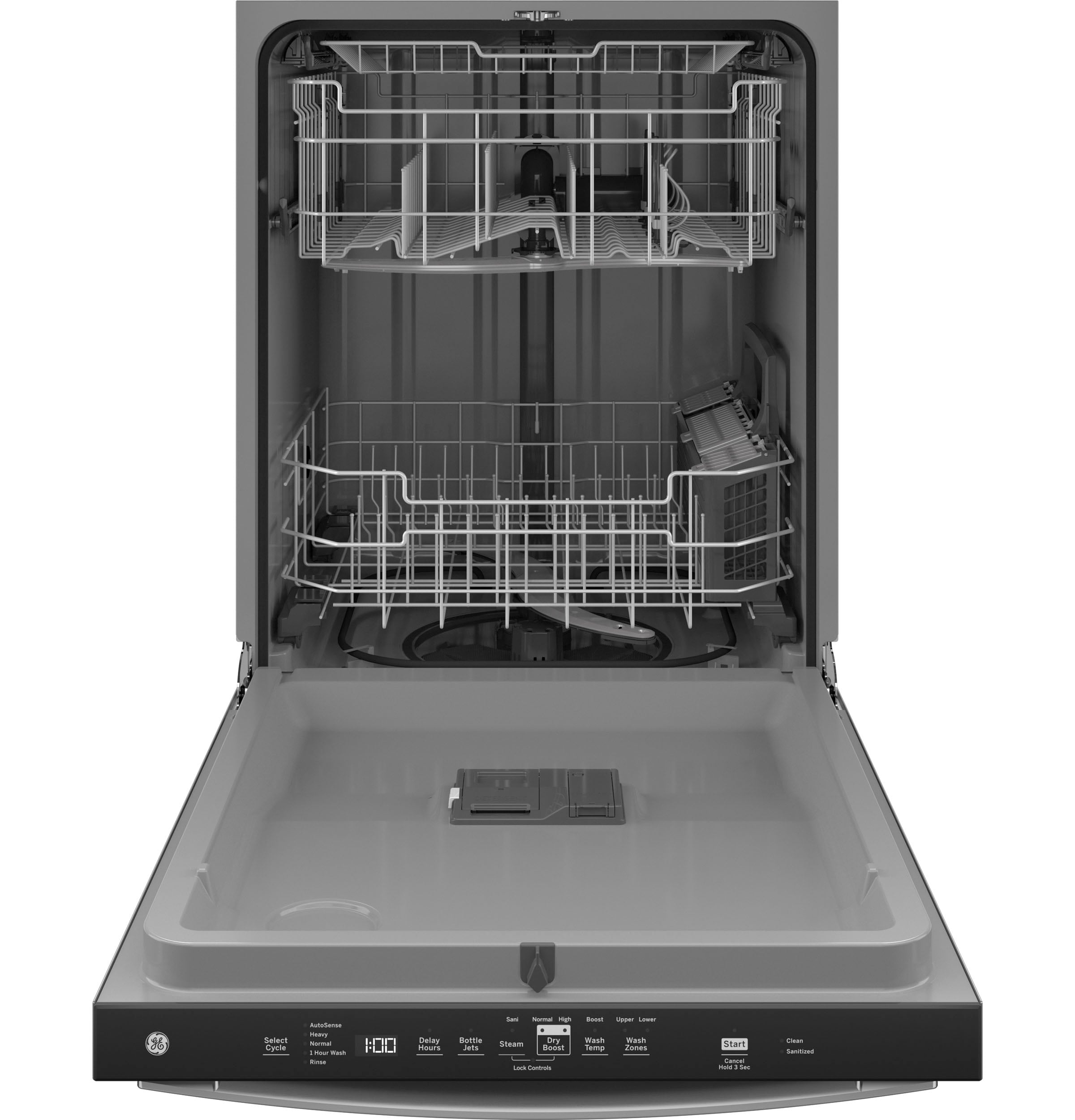 GE Dry Boost 24-in Top Control Built-In Dishwasher With Third Rack (Fingerprint-resistant Stainless Steel) ENERGY STAR, 50-dBA Very Quiet Sound Level