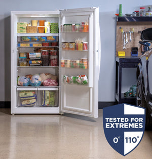 GE 14.1 - cu ft Garage Ready Frost - free Upright Freezer ( White )(FUF14DLRCWW) - Stu's Home Improvement Outlet