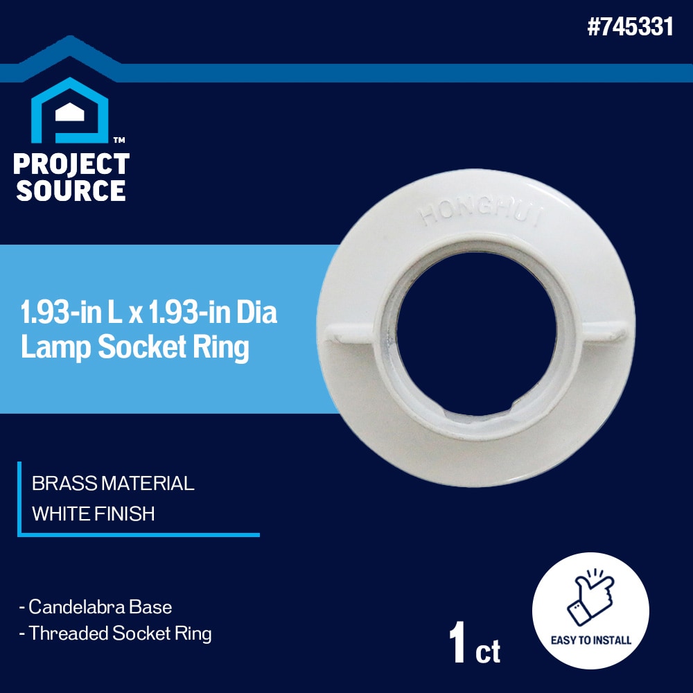 Project Source 1.93-in L x 1.93-in Dia Traditional Brass Lamp Socket Ring