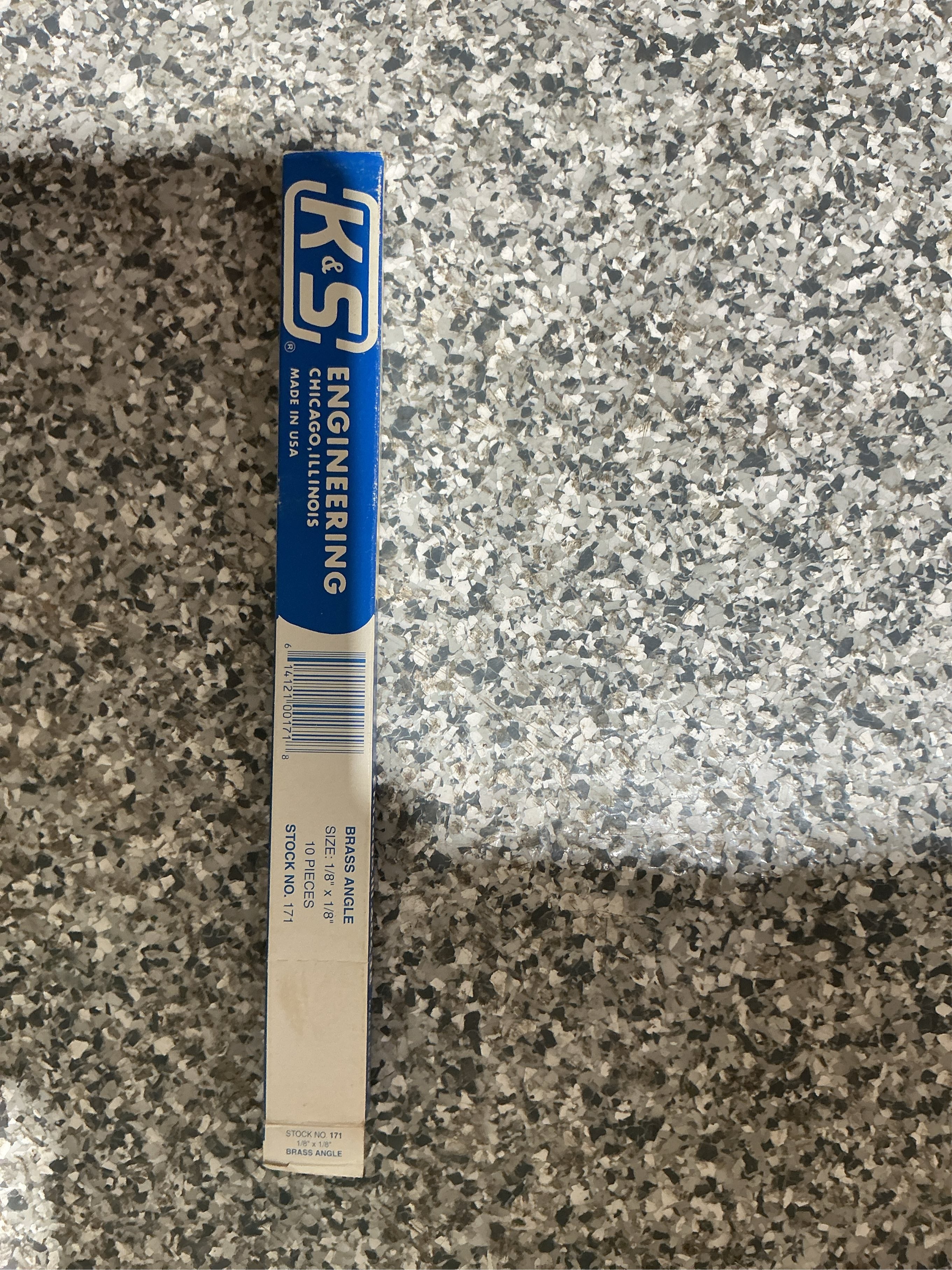 K&S 0.014 in. X 1/8 in. W X 12 in. L Brass Angle