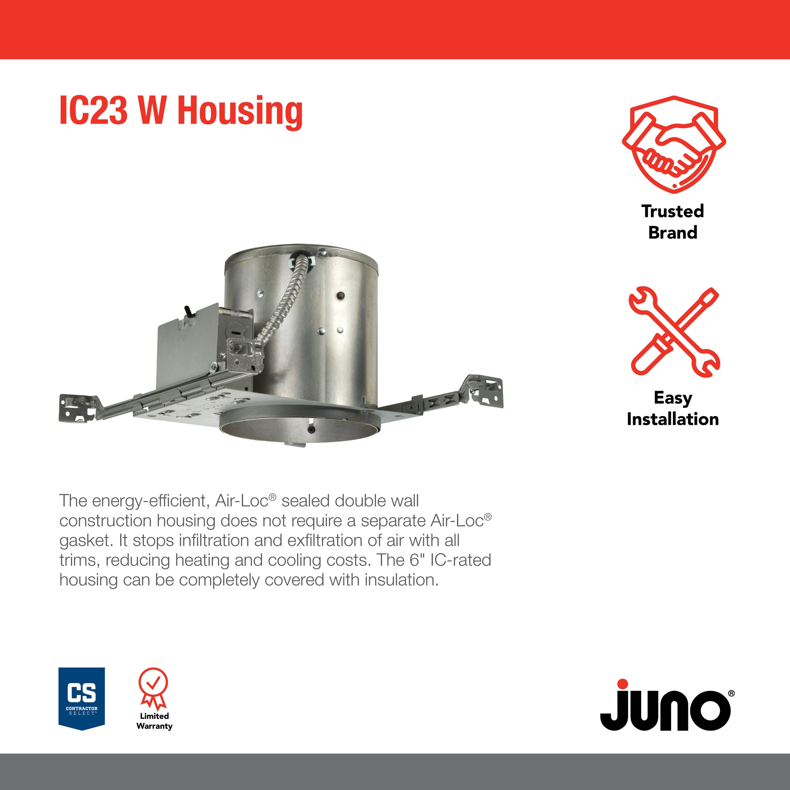 Lithonia Lighting New Construction Airtight IC 6-in Recessed Light Housing