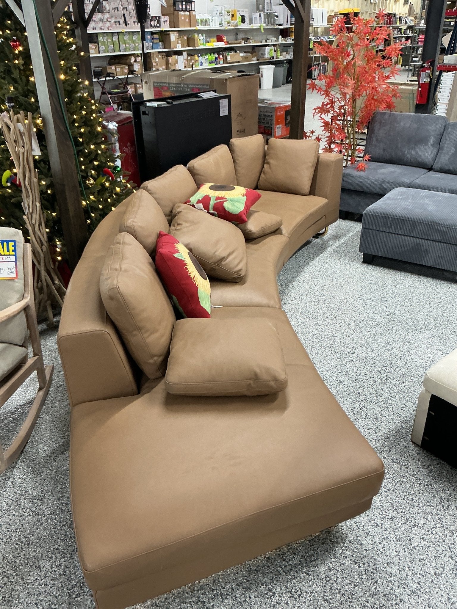 Arcadia top - grain leather sectional - Stu's Home Improvement Outlet
