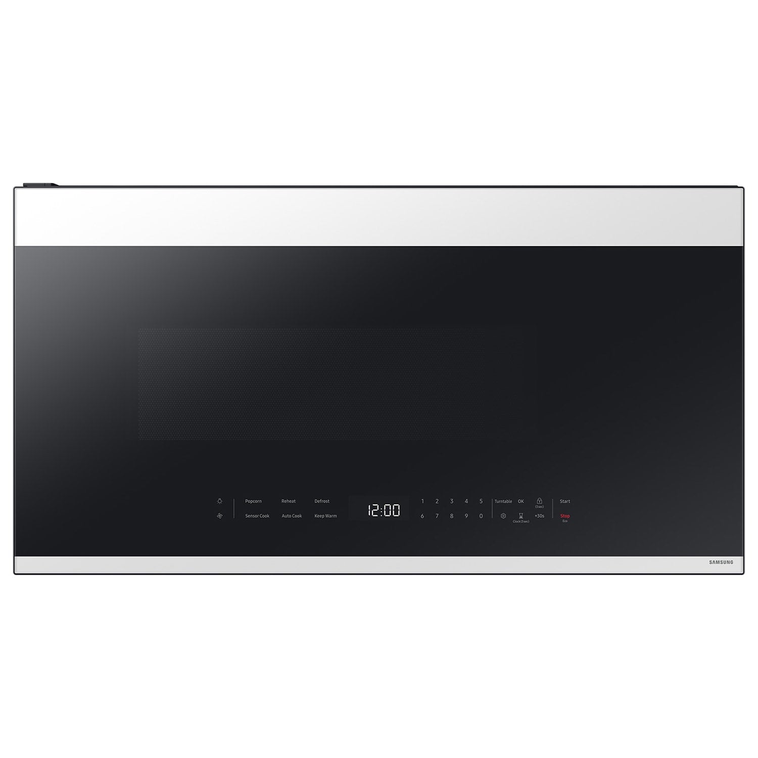 Samsung Bespoke 2.1 - cu ft 1000 - Watt 29.87 - in Over - the - Range Microwave with Sensor Cooking (White Glass) (ME21DB650012) - Stu's Home Improvement Outlet