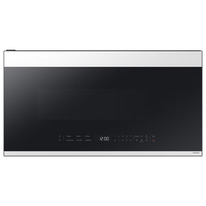 Samsung Bespoke 2.1 - cu ft 1000 - Watt 29.87 - in Over - the - Range Microwave with Sensor Cooking (White Glass) (ME21DB650012) - Stu's Home Improvement Outlet