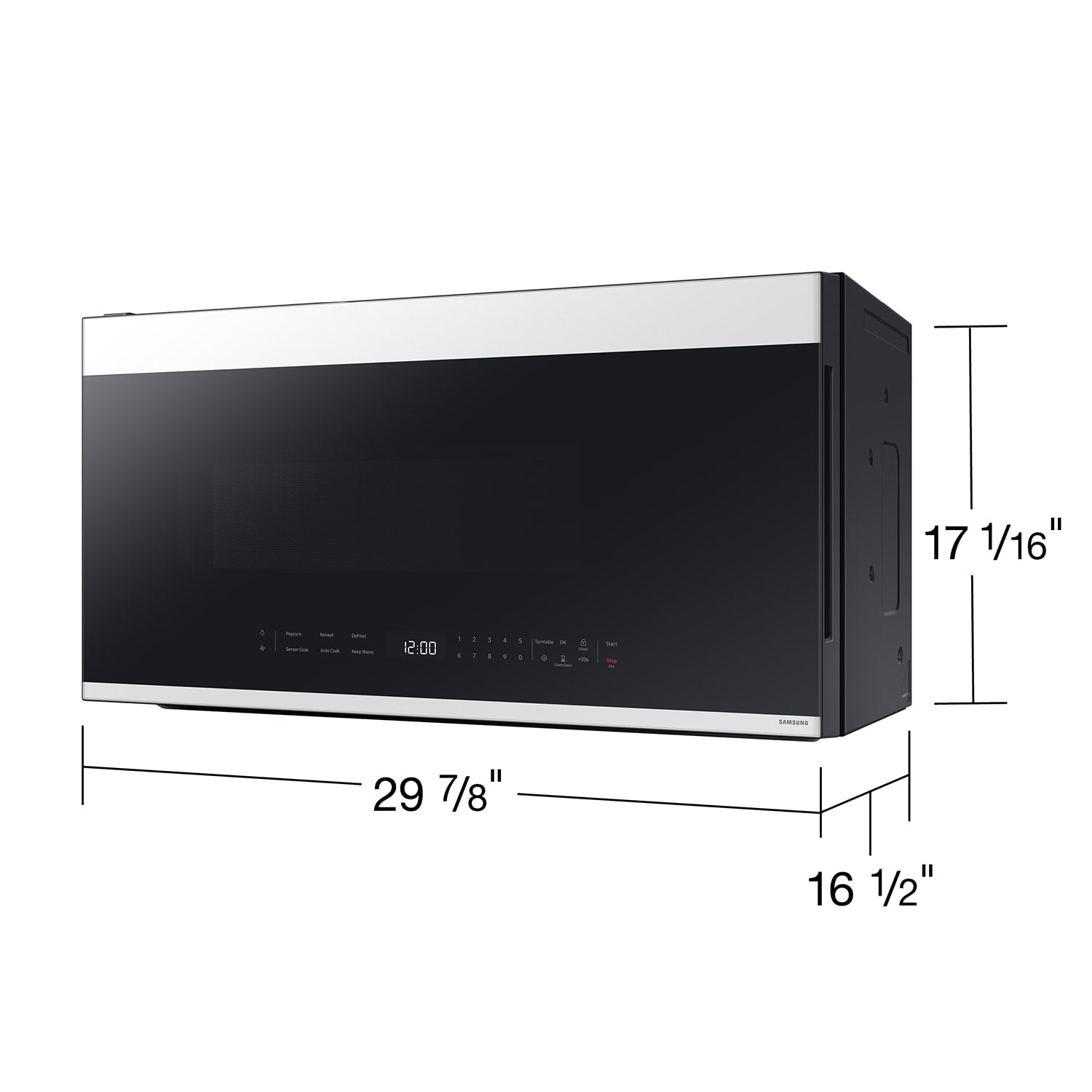 Samsung Bespoke 2.1 - cu ft 1000 - Watt 29.87 - in Over - the - Range Microwave with Sensor Cooking (White Glass) (ME21DB650012) - Stu's Home Improvement Outlet