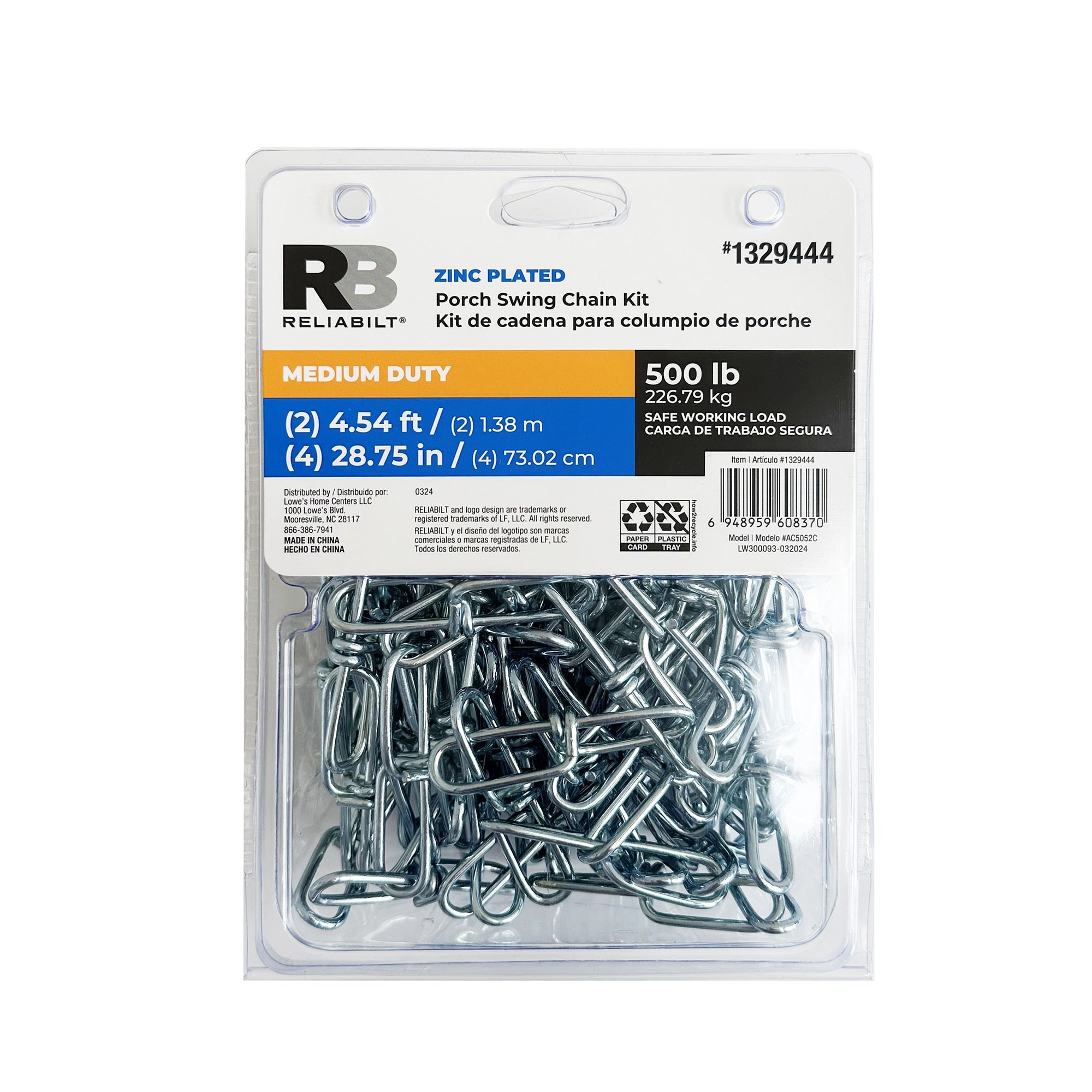 RELIABILT 14-ft Weldless Zinc Plated Steel Chain
