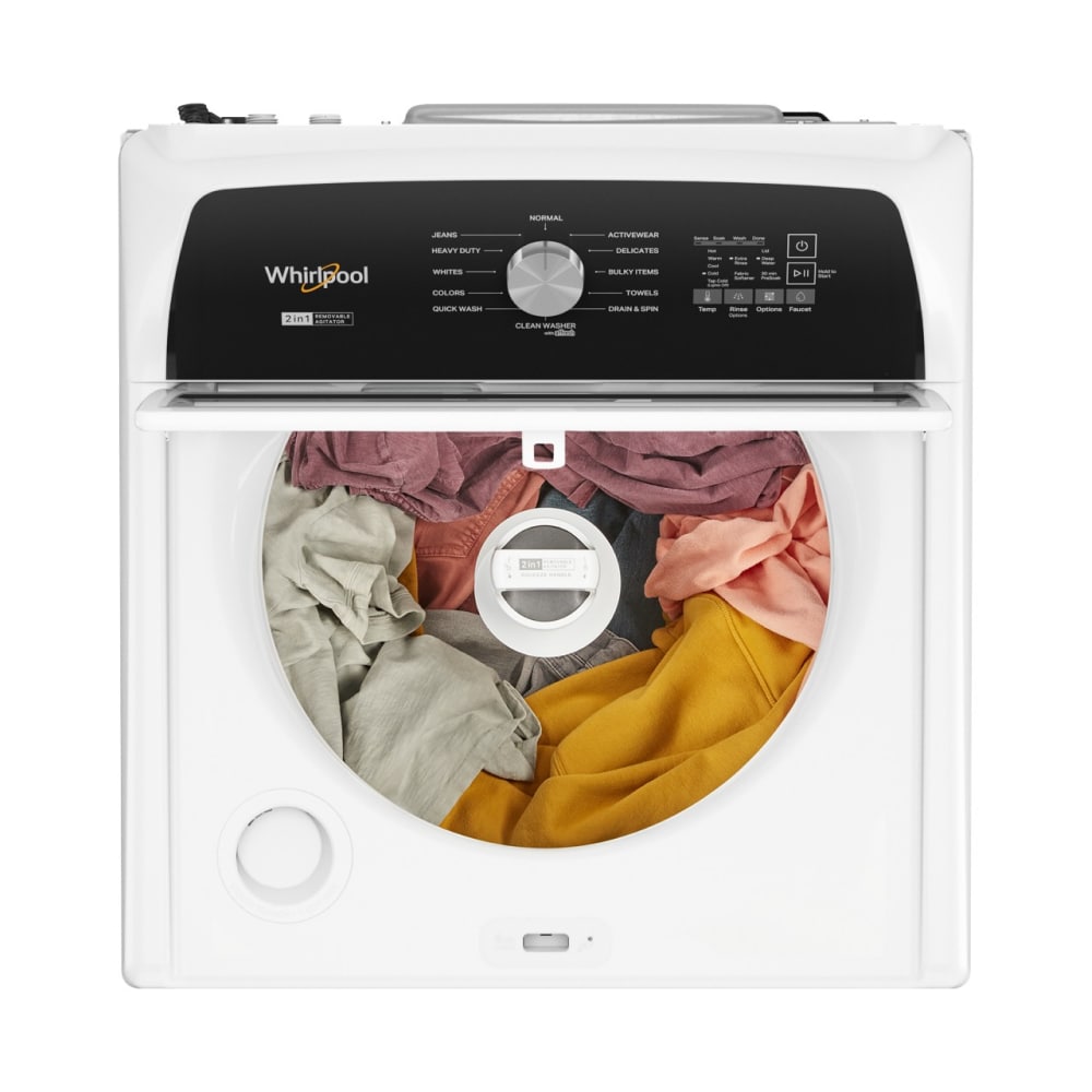 Whirlpool 2 in 1 Removable Agitator 4.7-cu ft High Efficiency Impeller and Agitator Top-Load Washer (White)