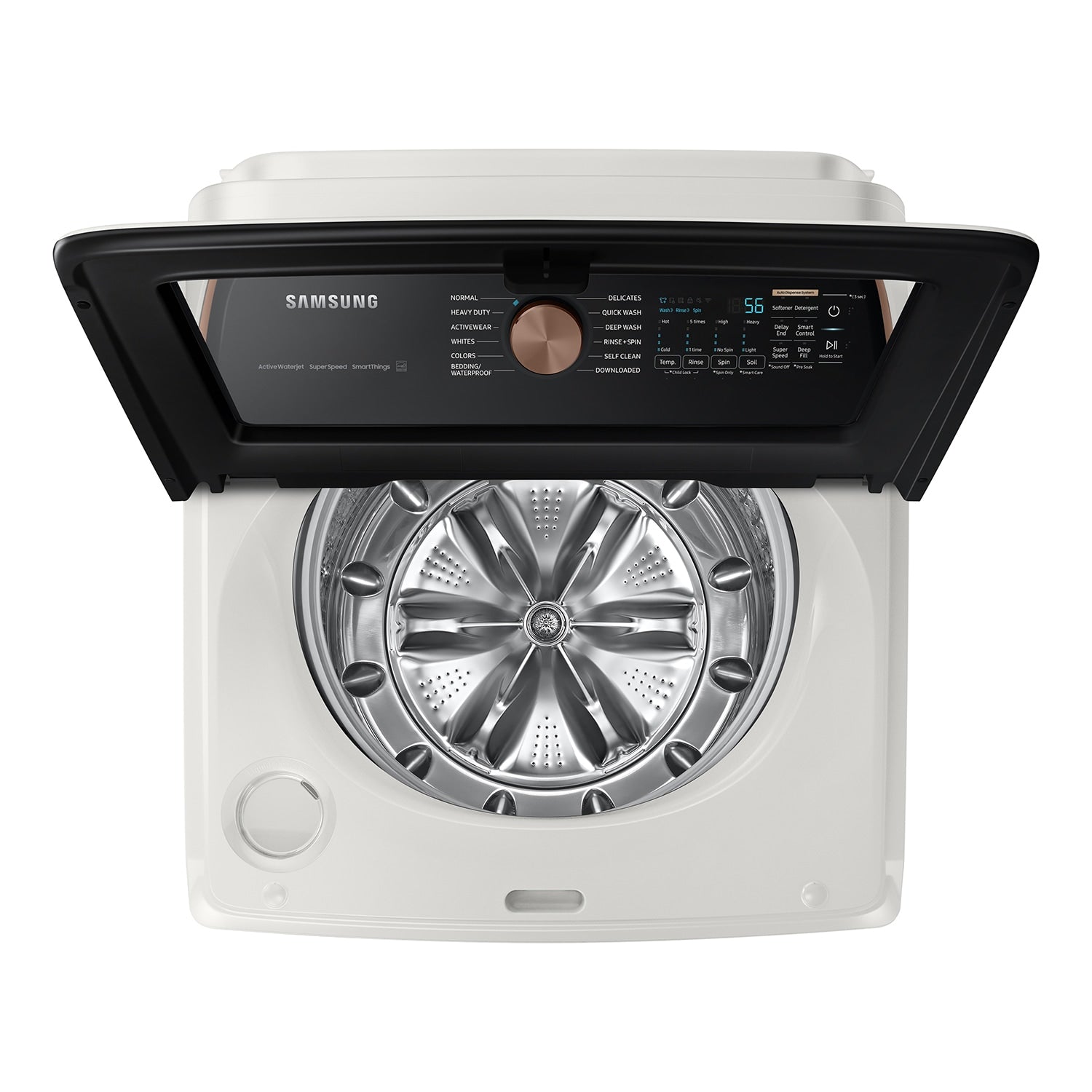 Samsung 5.5-cu ft High Efficiency Impeller Smart Top-Load Washer (Ivory) ENERGY STAR
