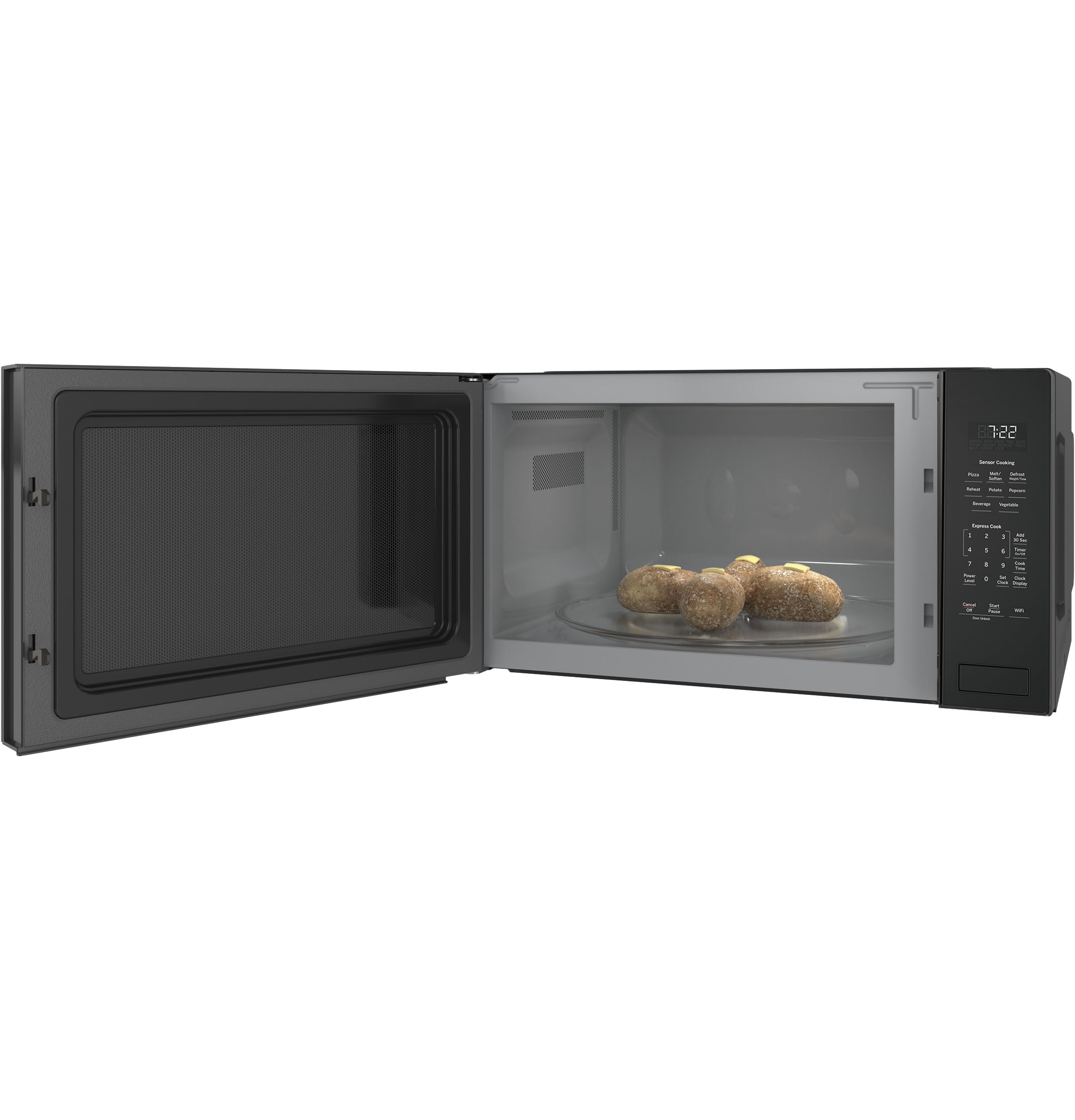 GE Profile 2.2-cu ft 1100 -Watt 24.1-in Smart Compatible Built-In Microwave with Sensor Cooking Controls ( Gray )