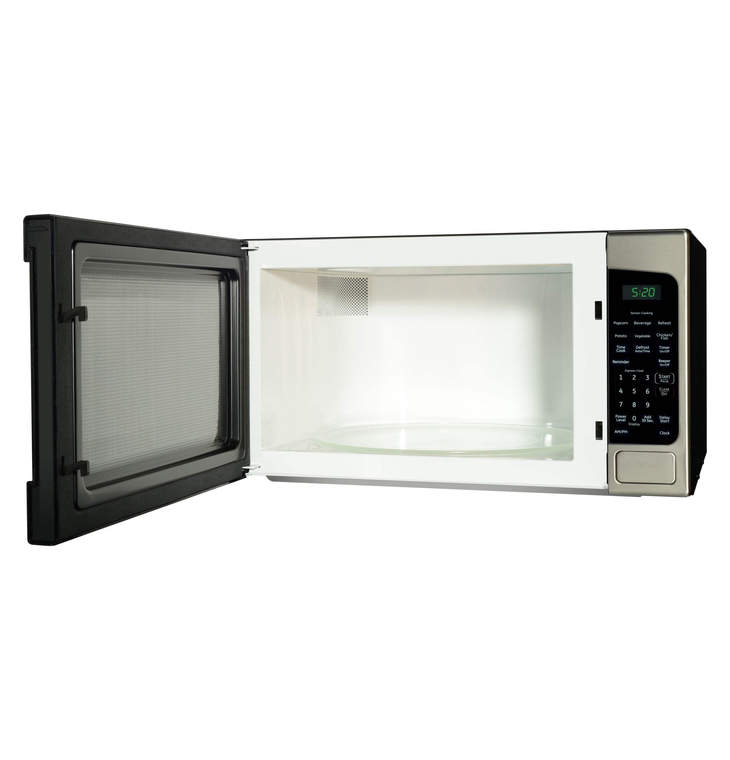 GE 2.0-cu ft Large 1200 -Watt Sensor Cooking Controls Countertop Microwave ( Stainless )