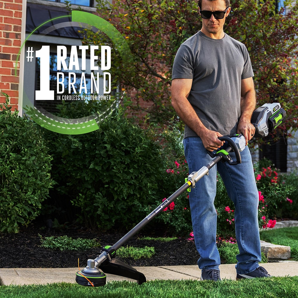 EGO POWER+ Multi-Head System with LINE IQ, POWERLOAD 56-volt 17-in Straight Shaft Attachment Capable Battery String Trimmer 5 Ah (Battery Included) (Charger Included)