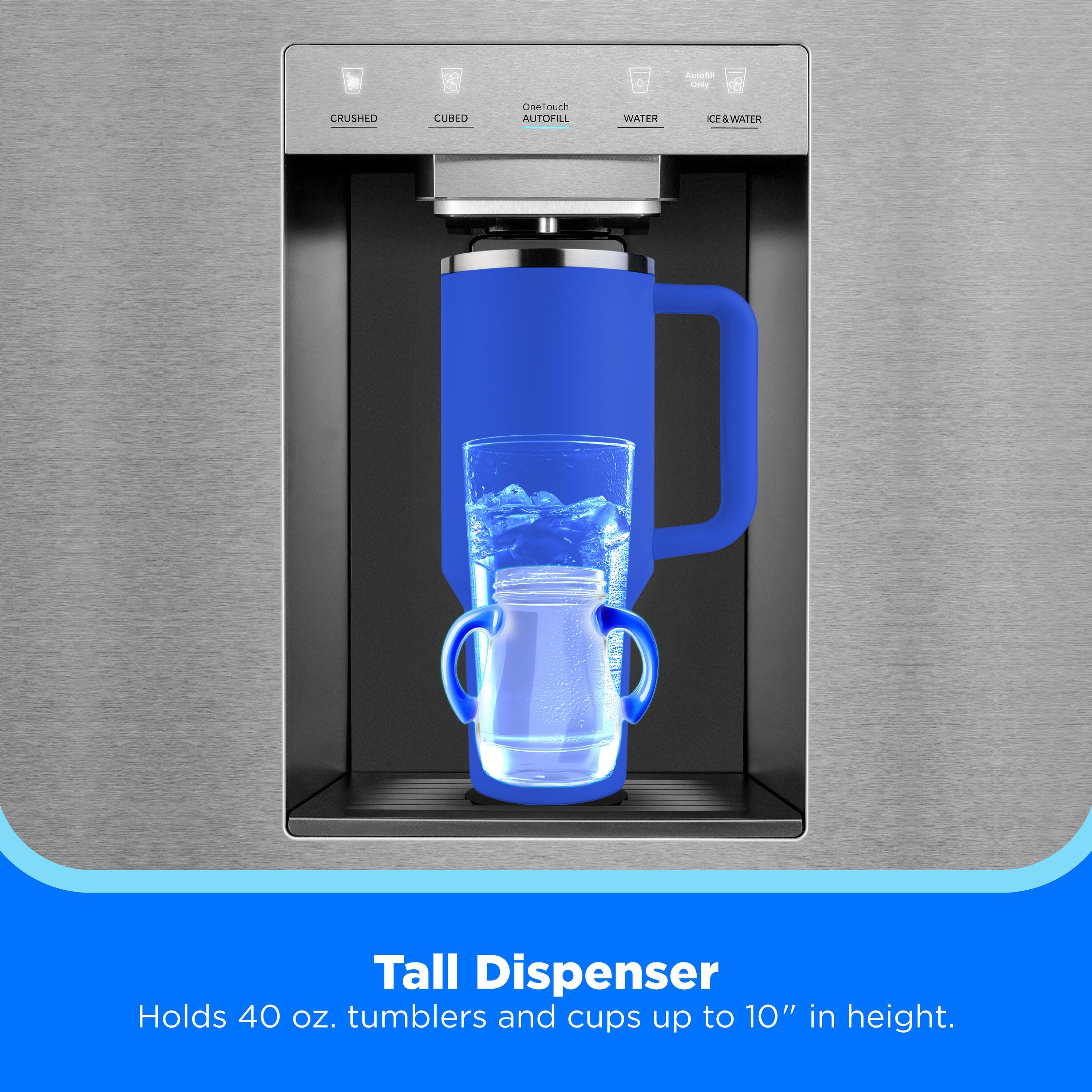 Midea Standard-Depth OneTouch Autofill 28.9-cu ft 3 -Door Smart Compatible French Door Refrigerator with Dual Ice Maker with Water and Ice Dispenser ( Stainless steel ) ENERGY STAR Certified (MRF29D9BST)