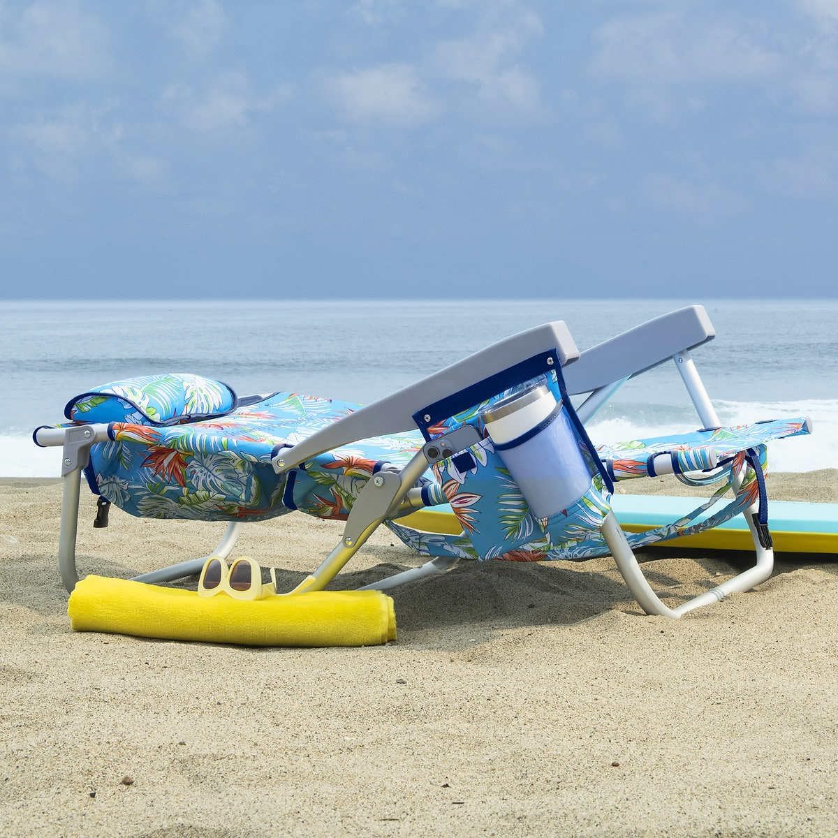 Tommy Bahama 2 Pack Backpack Beach Chair 5 Position Chair, Including Lay Flat (Floral)