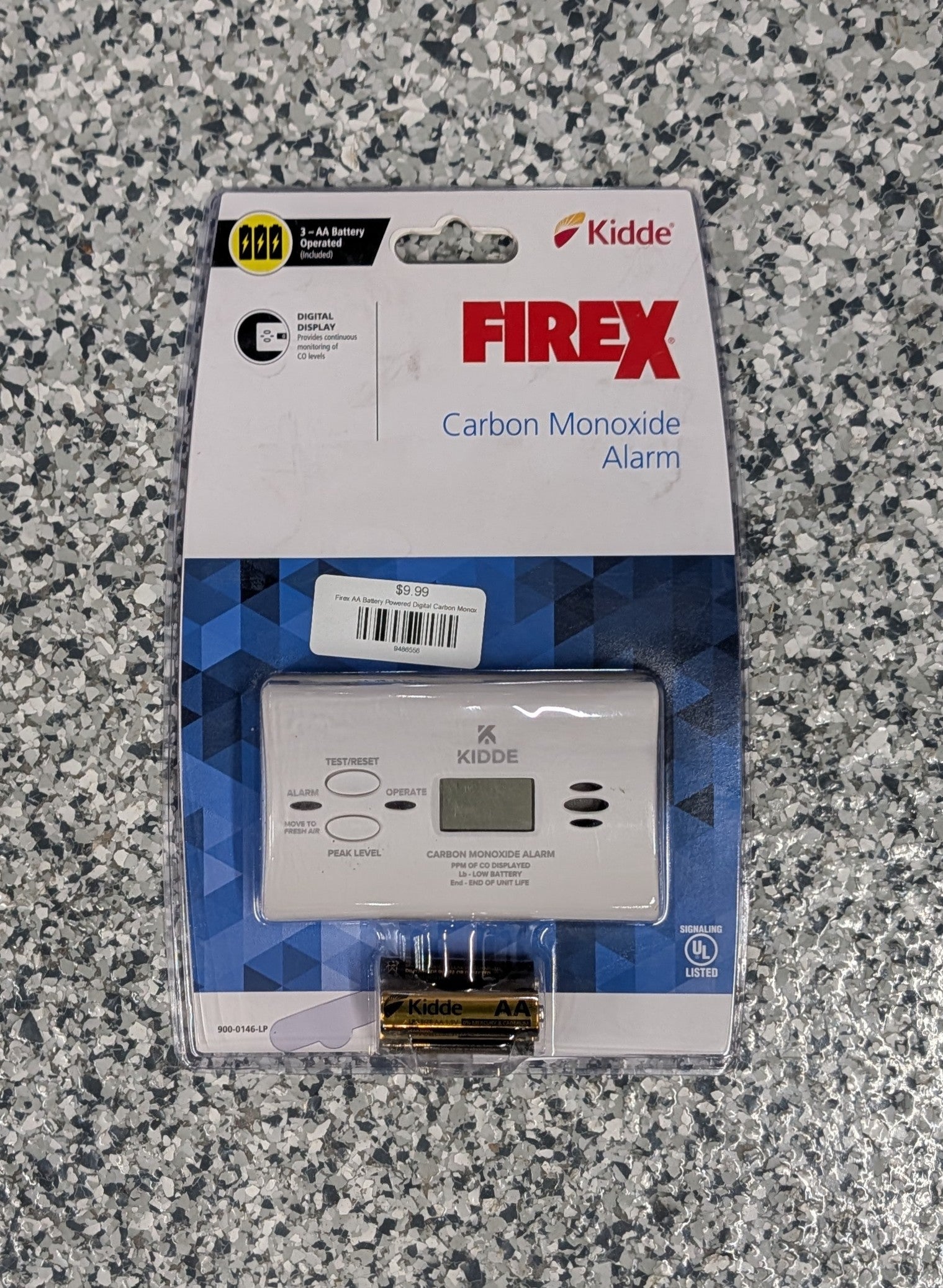 Firex AA Battery Powered Digital Carbon Monoxide Detector 21030262