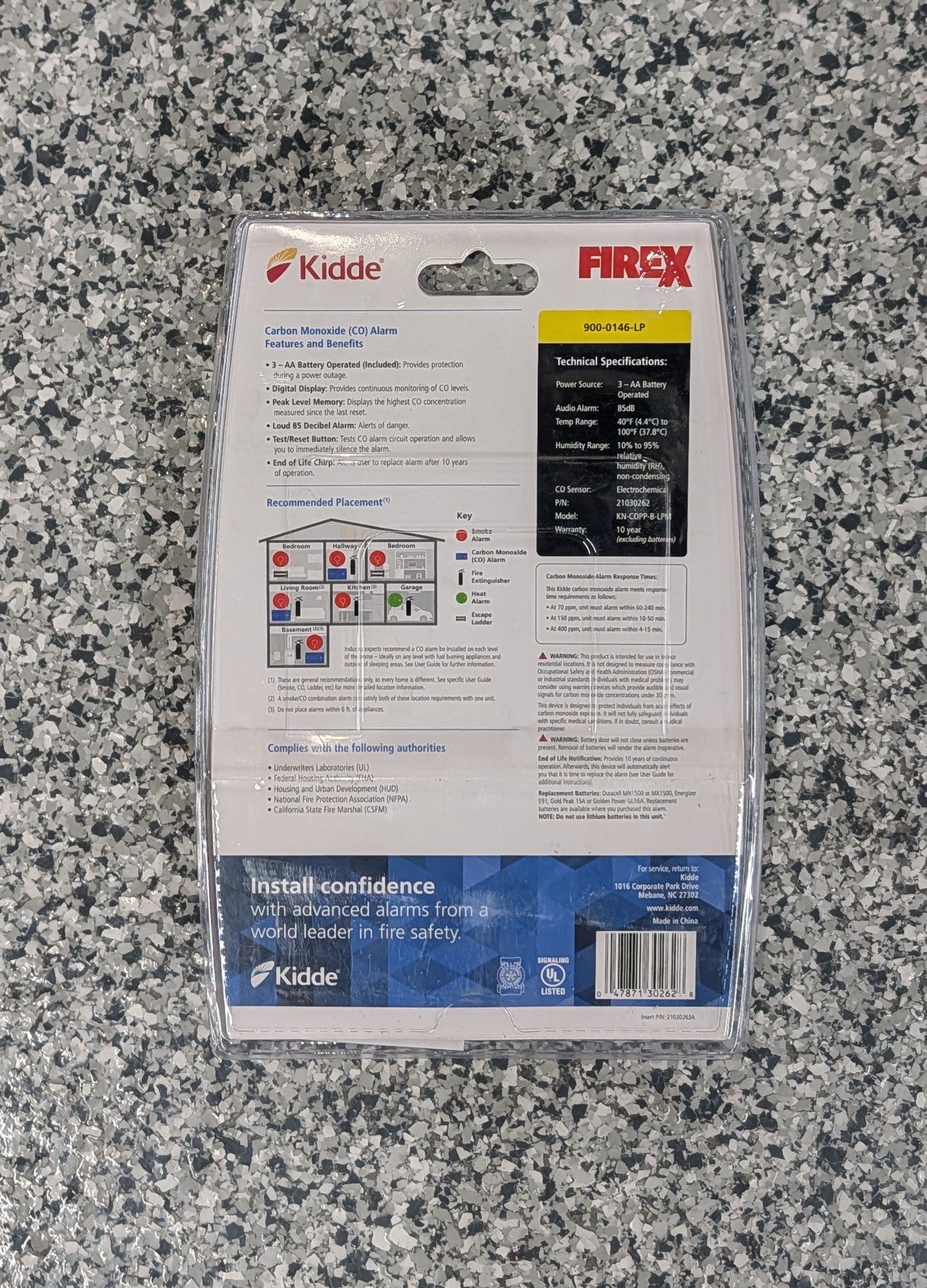 Firex AA Battery Powered Digital Carbon Monoxide Detector 21030262