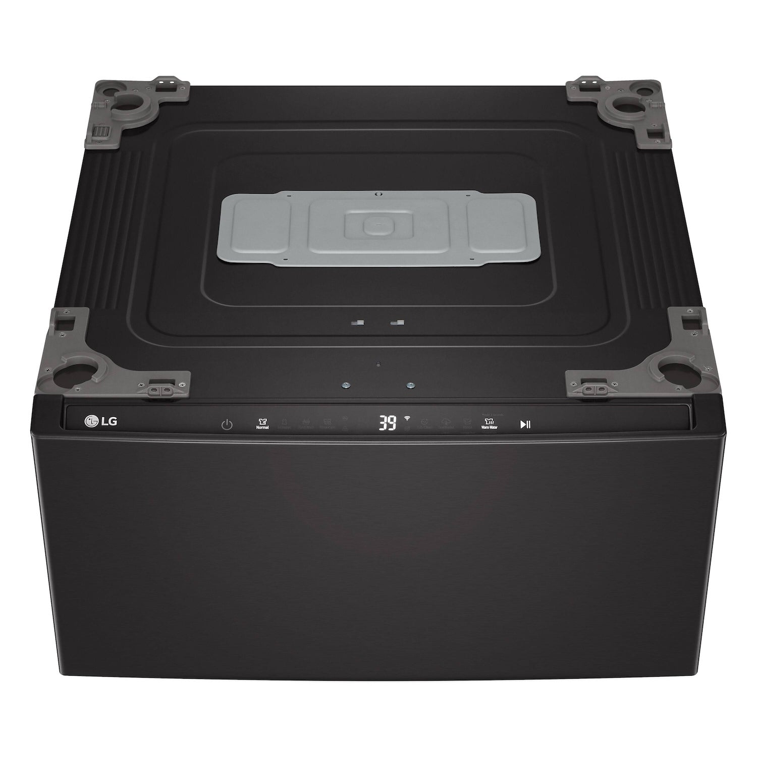 LG - SideKick 1.0 Cu. Ft. High-Efficiency Smart Top Load Pedestal Washer - Black Steel